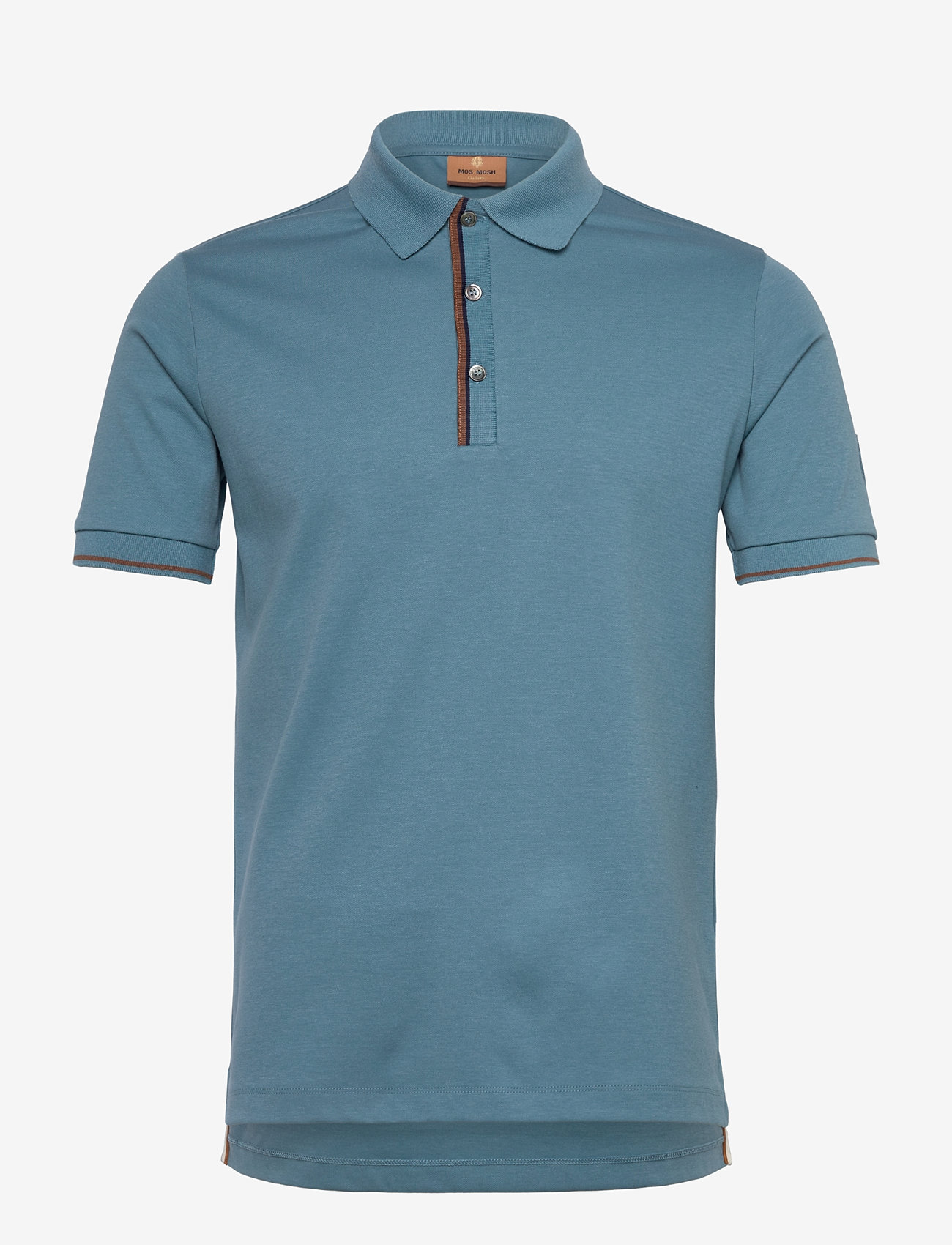 Mos Mosh Gallery - MMGHarvey Polo Ss Tee - kortærmede poloer - pacific - 0