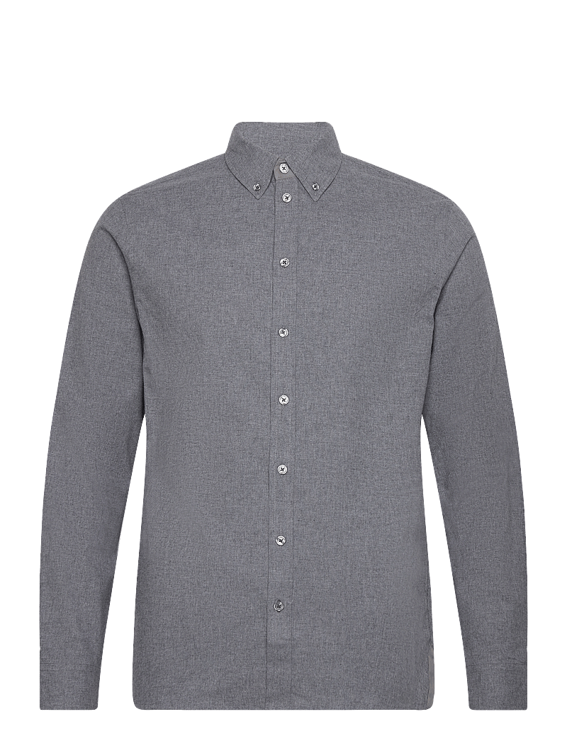 Mos Mosh Gallery - MMGTheo Brush Shirt - oxford skjorter - grey melange - 0