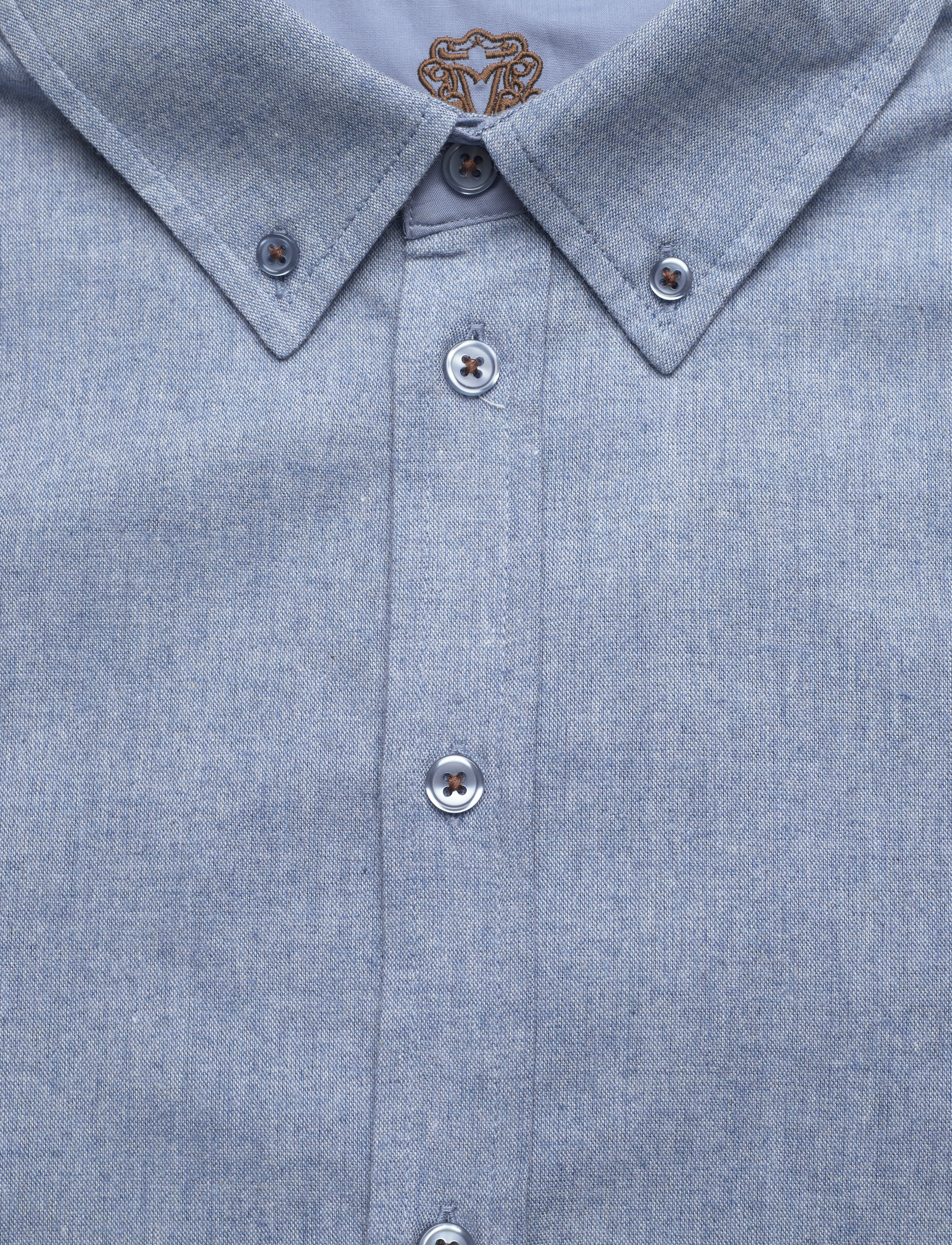 Mos Mosh Gallery - MMGTheo Brush Shirt - light blue melange - 2
