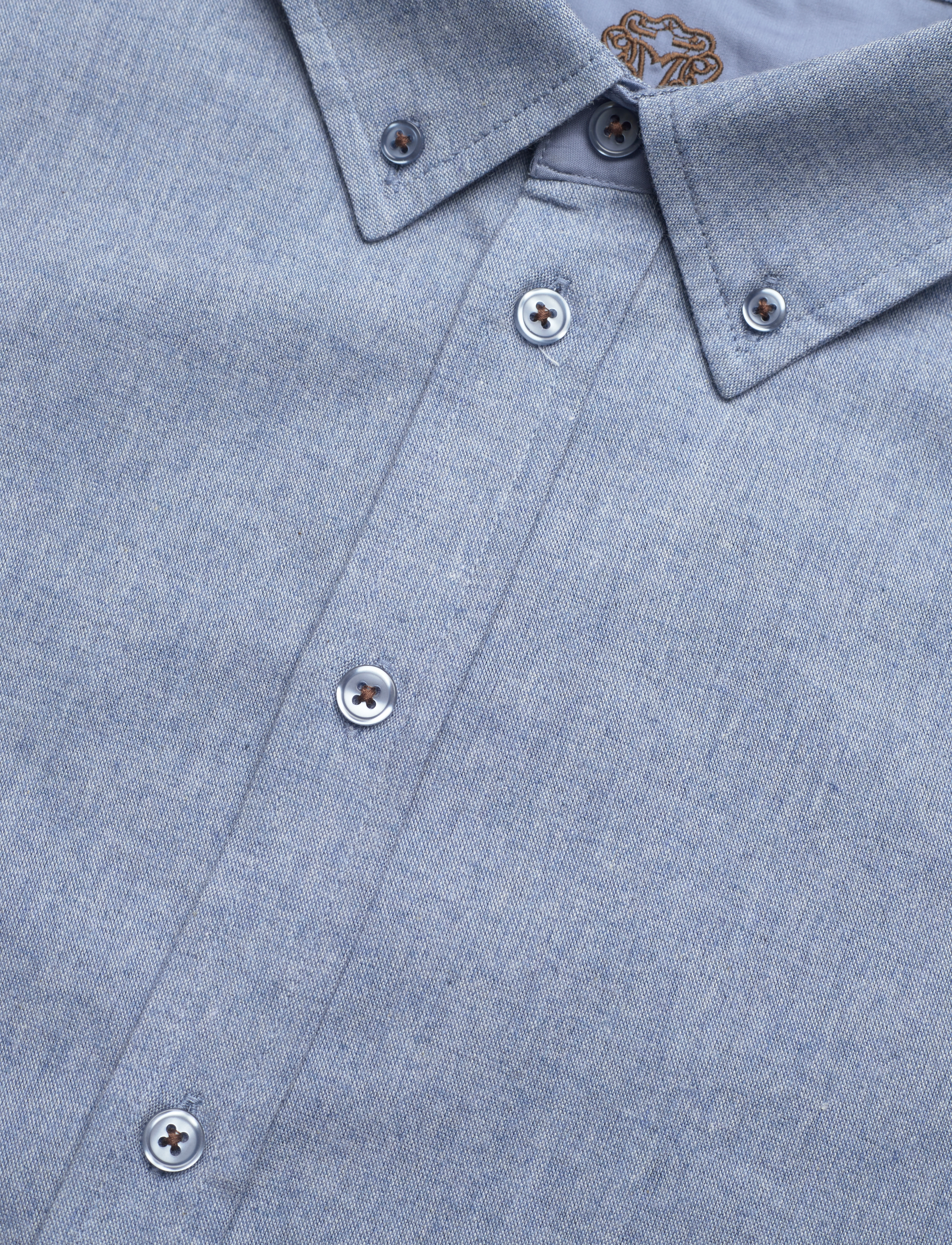 Mos Mosh Gallery - MMGTheo Brush Shirt - light blue melange - 3