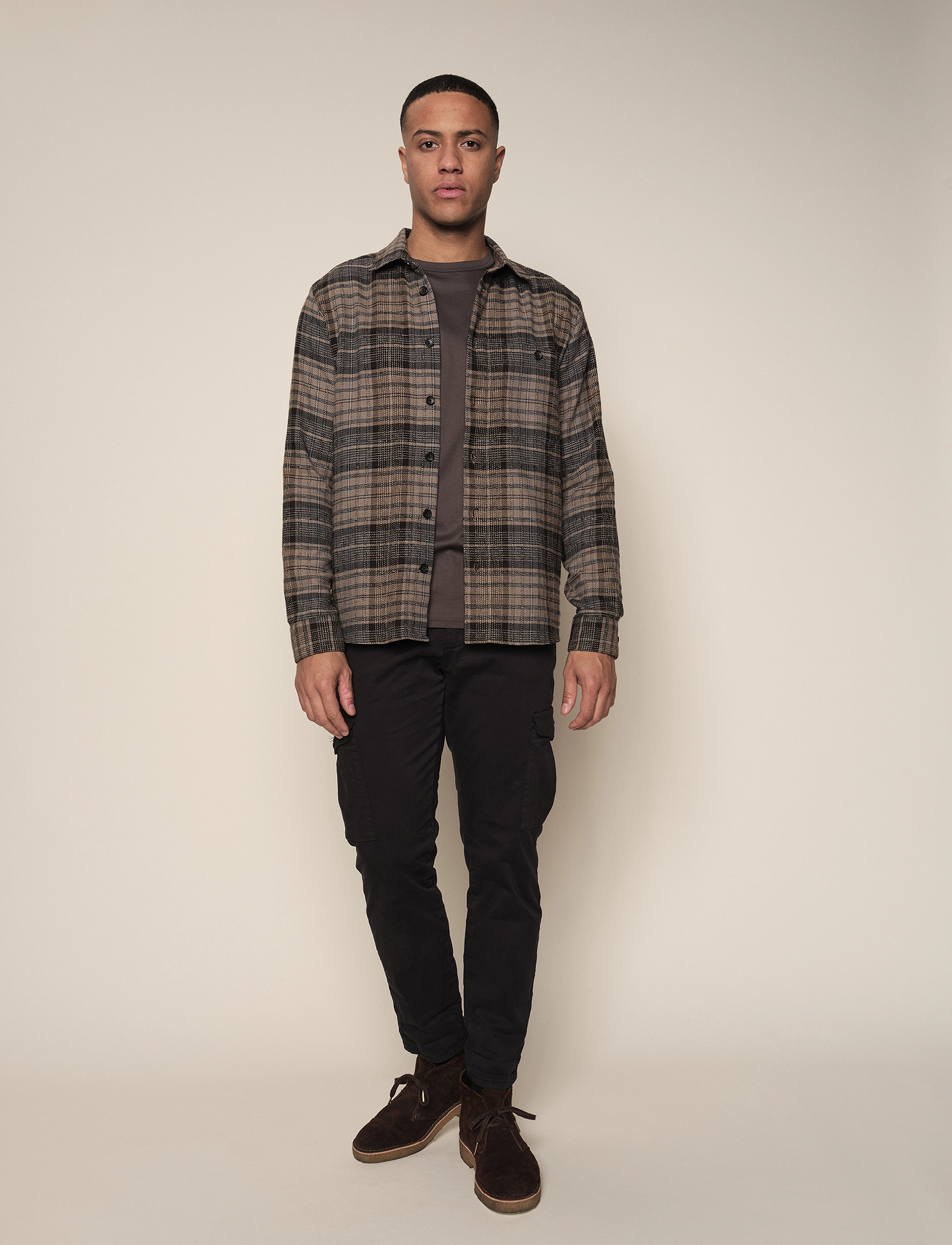 Mos Mosh Gallery - Liam Check Shirt - faded sky blue - 2
