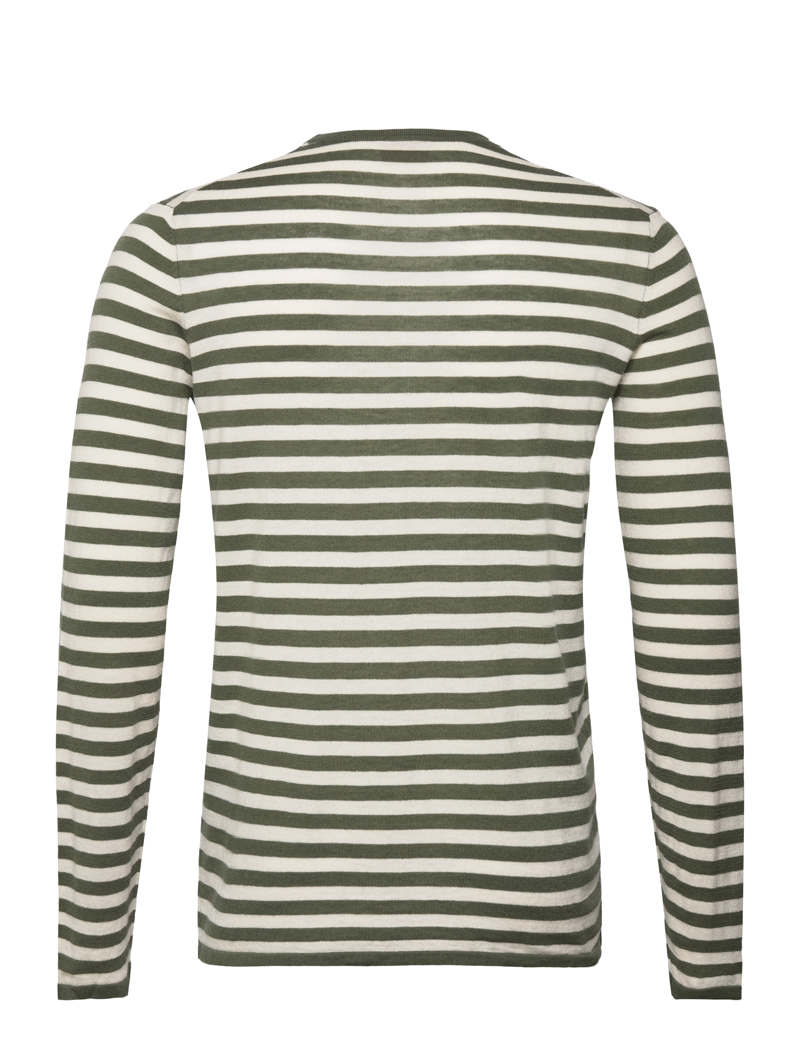 Mos Mosh Gallery - MMGAdam Soft Stripe Knit - military green stripe - 1