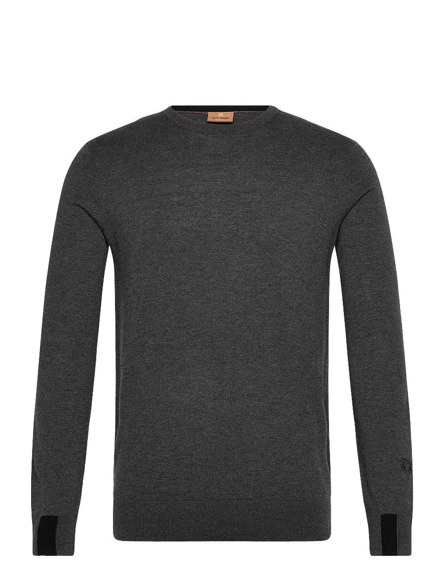 Mos Mosh Gallery - MMGAdam Soft Knit - rundhals - charcoal melange - 0
