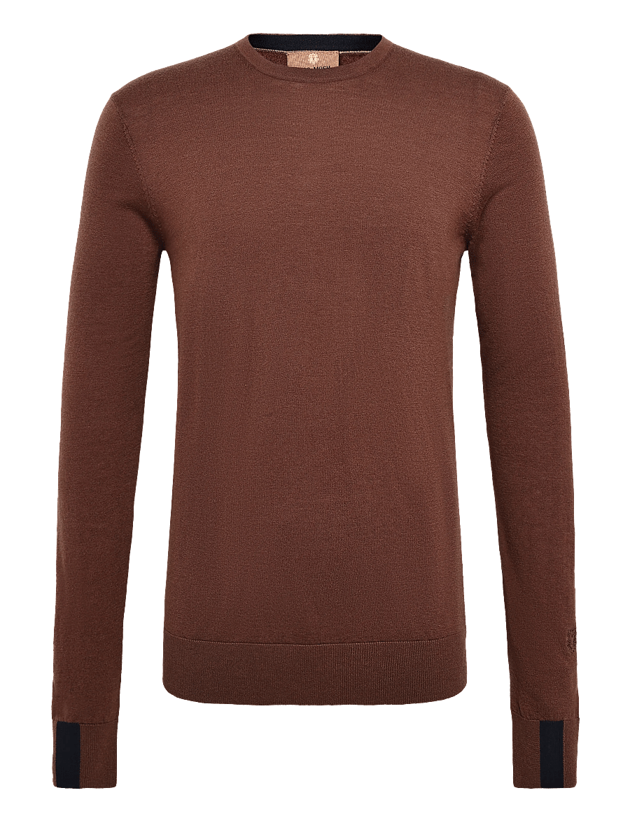 Mos Mosh Gallery - MMGAdam Soft Knit - round necks - cocoa brown - 1