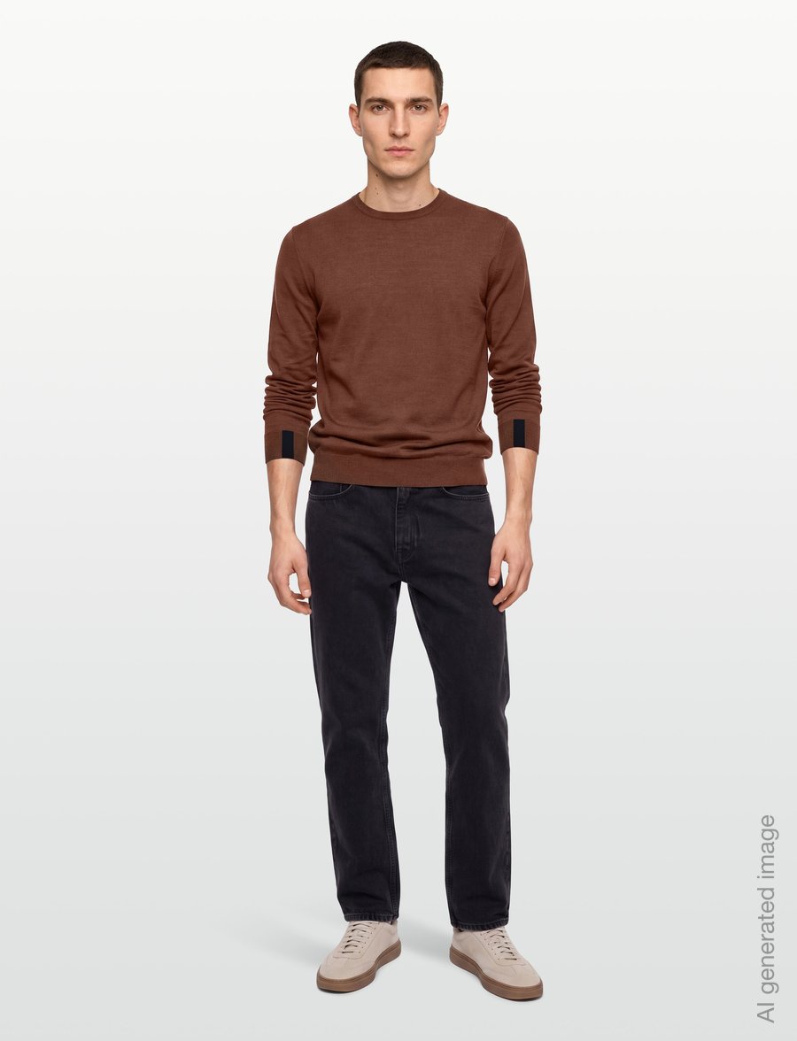 Mos Mosh Gallery - MMGAdam Soft Knit - round necks - cocoa brown - 0
