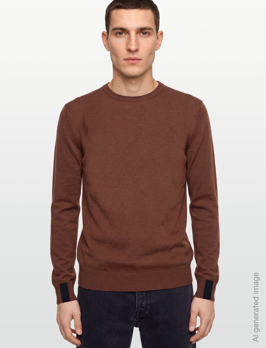 Mos Mosh Gallery - MMGAdam Soft Knit - round necks - cocoa brown - 3