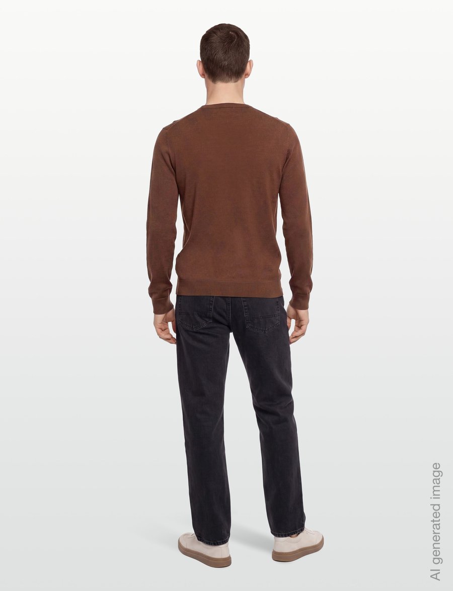 Mos Mosh Gallery - MMGAdam Soft Knit - round necks - cocoa brown - 4