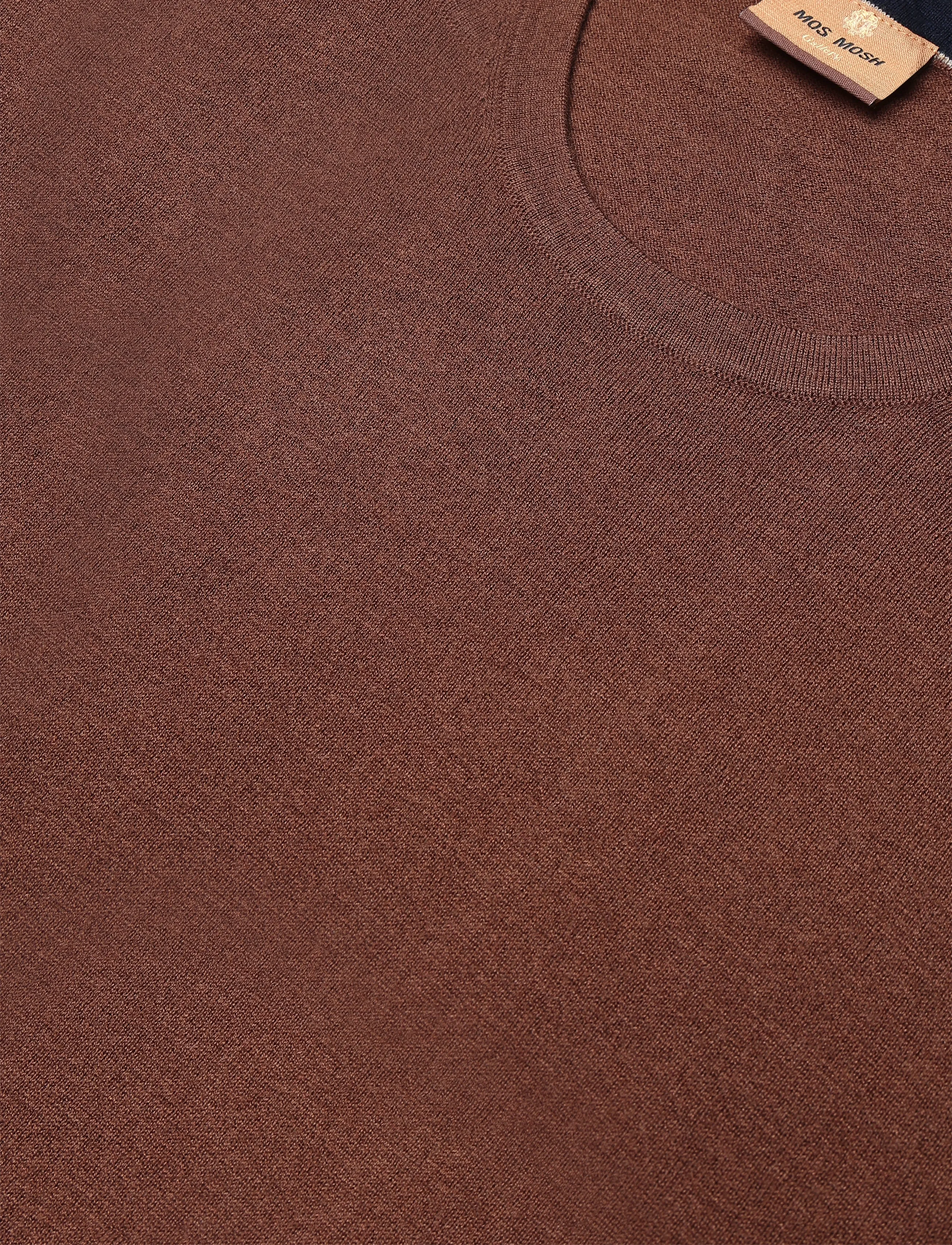 Mos Mosh Gallery - MMGAdam Soft Knit - rund hals - cocoa brown - 2