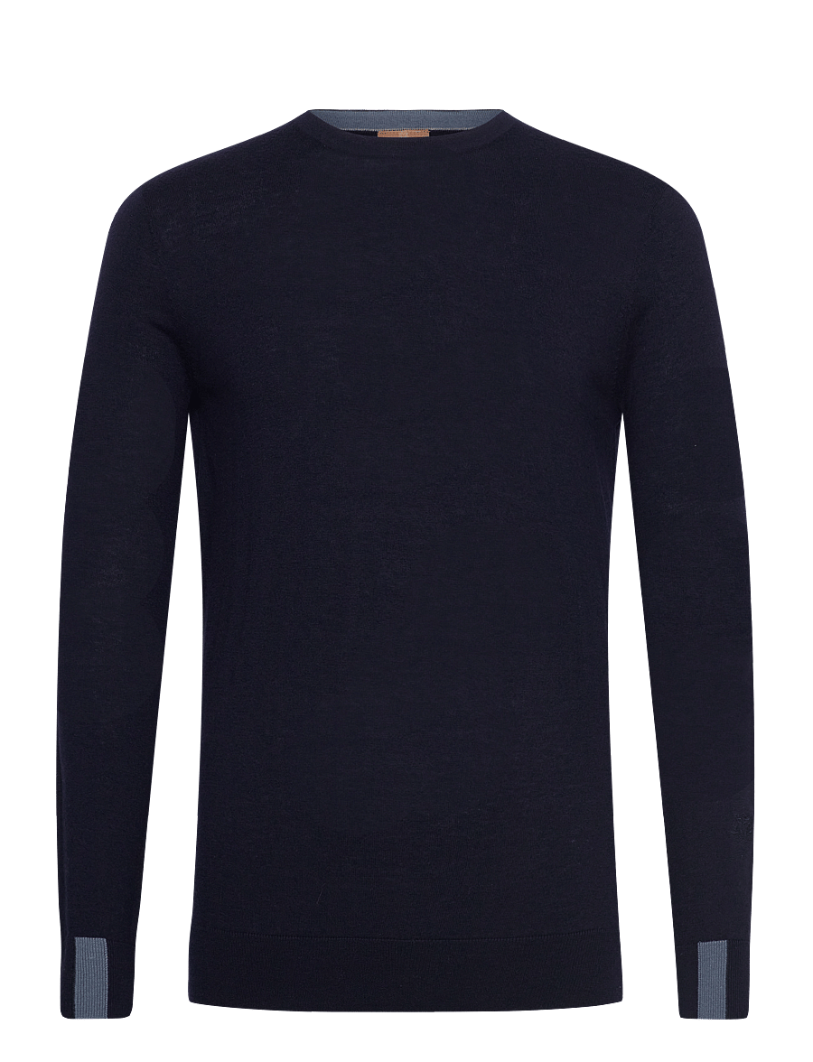 Mos Mosh Gallery - MMGAdam Soft Knit - round necks - navy - 0