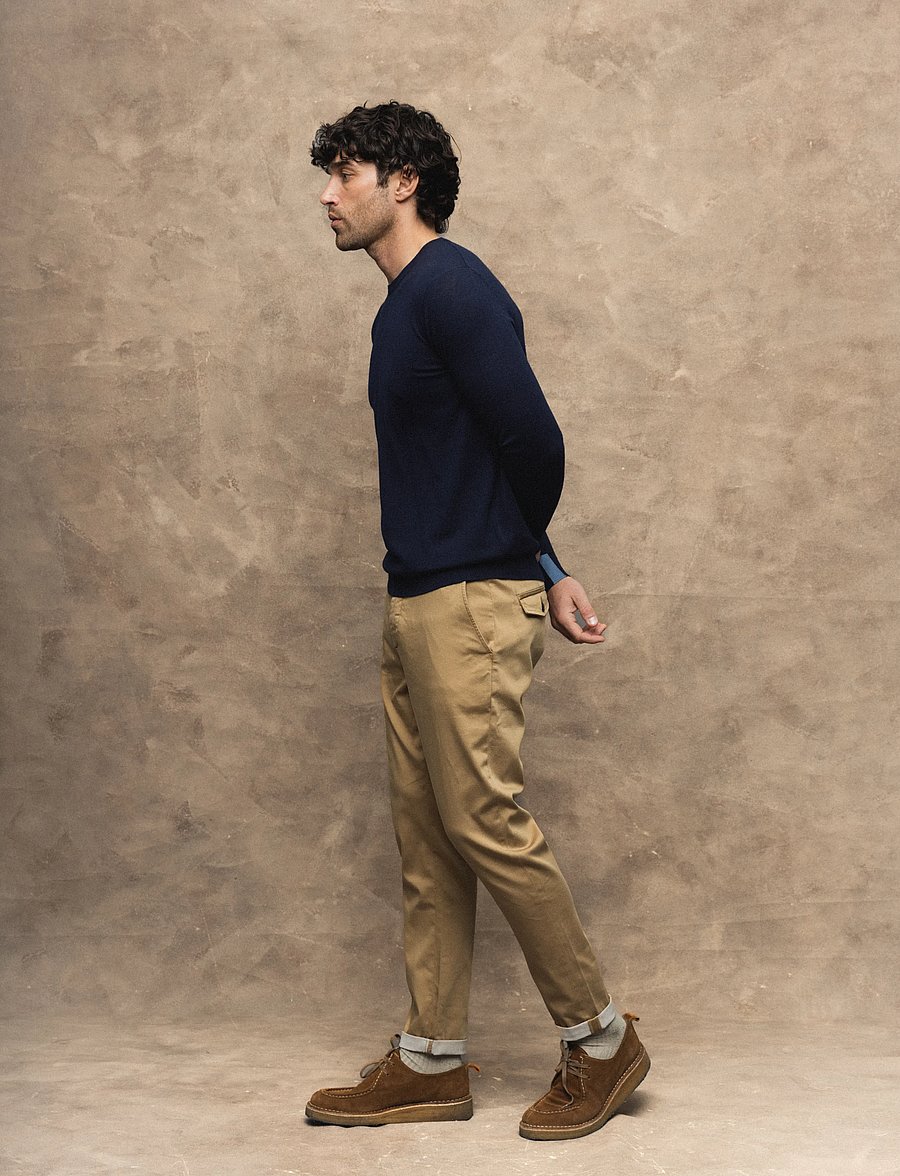 Mos Mosh Gallery - MMGAdam Soft Knit - rundhals - navy - 0