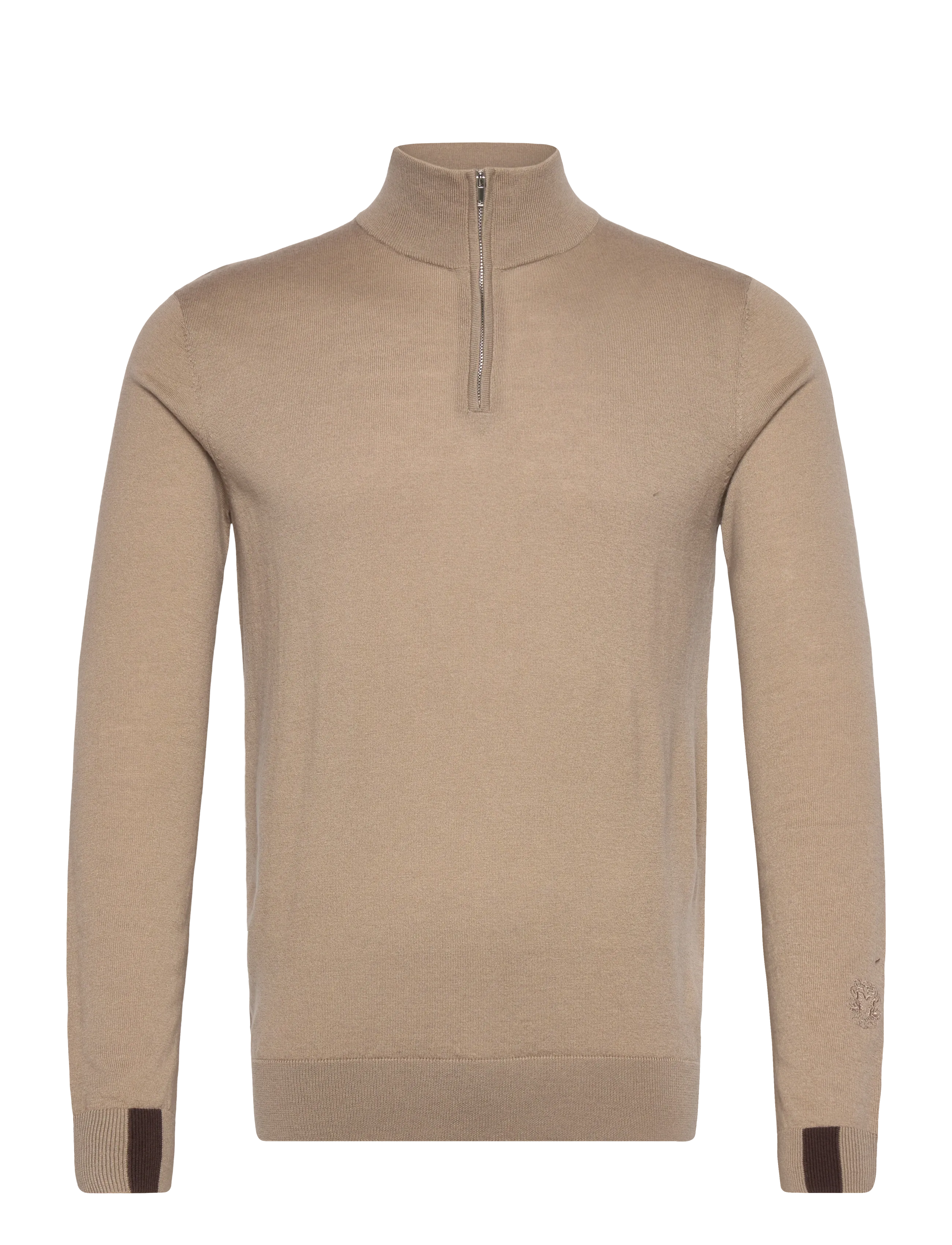 MOS MOSH GALLERY Mmgadam Soft Zip Turtle Neck Knit Beige - XXL - Herren