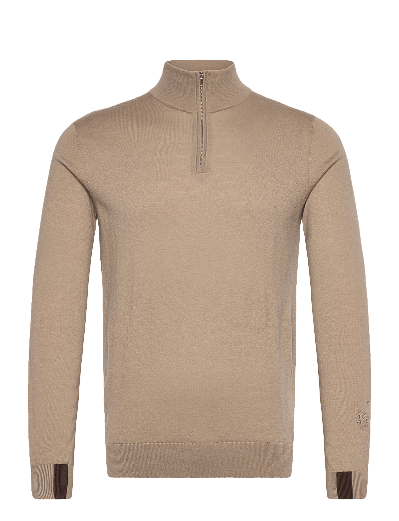 Mos Mosh Gallery - MMGAdam Soft Zip Turtle Neck Knit - pullover mit halbem reißverschluss - aluminum - 0