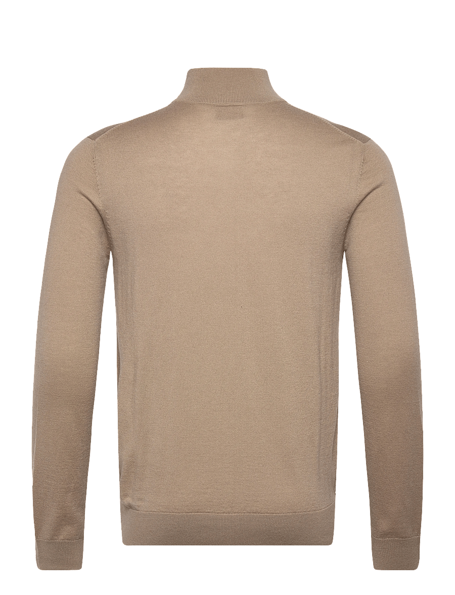 Mos Mosh Gallery - MMGAdam Soft Zip Turtle Neck Knit - pullover mit halbem reißverschluss - aluminum - 1
