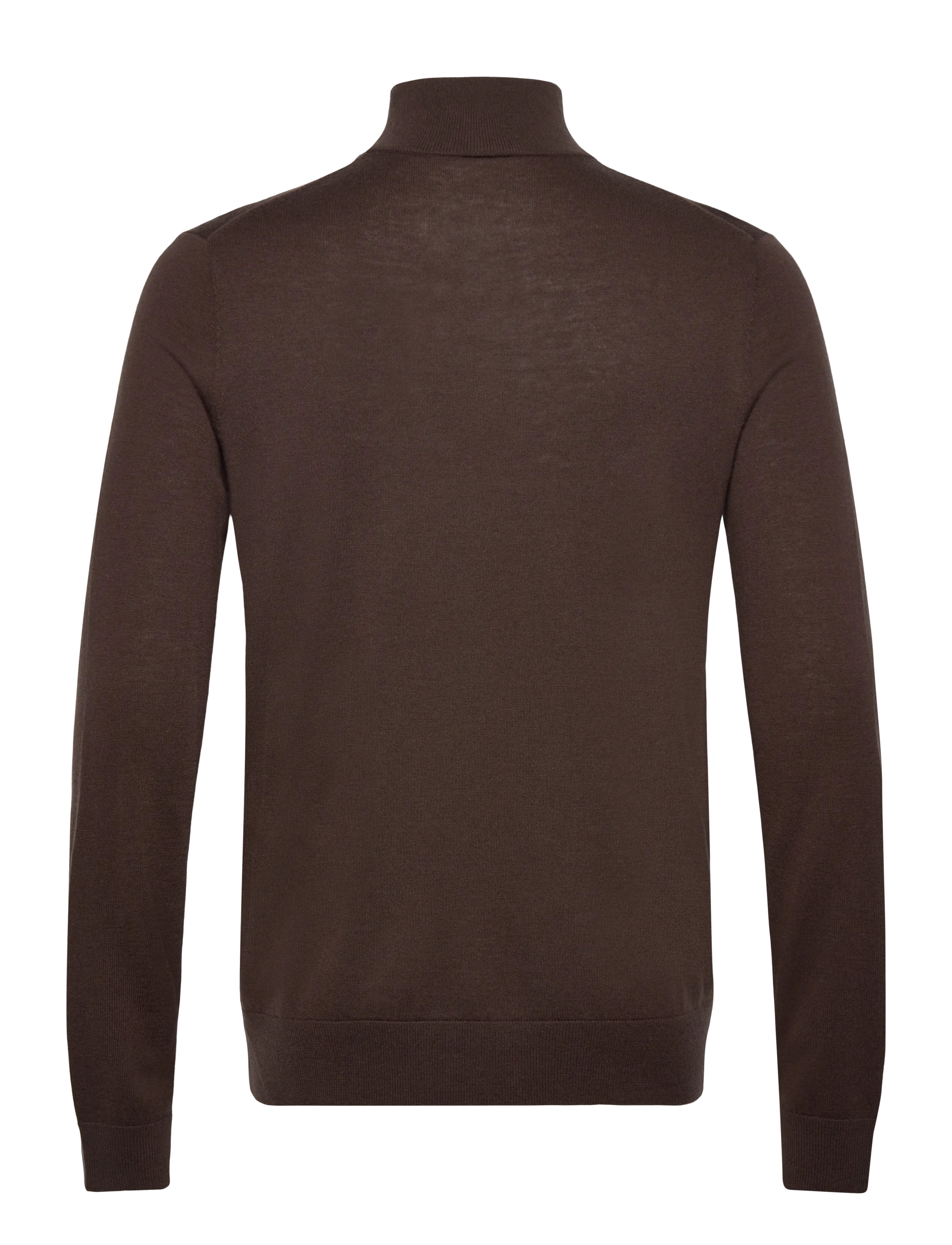 Mos Mosh Gallery - MMGAdam Soft Zip Turtle Neck Knit - mænd - chocolate brown - 1