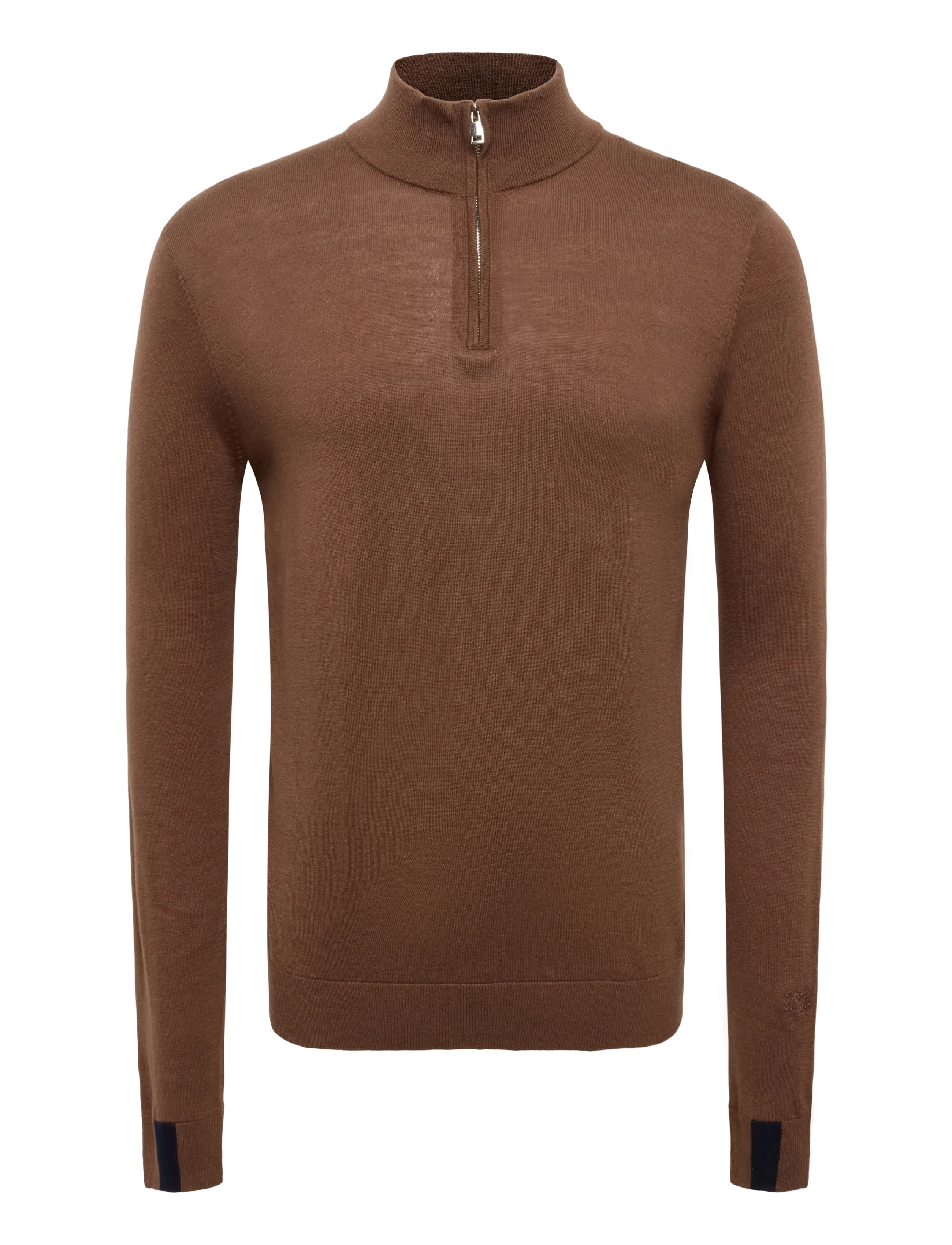 Mos Mosh Gallery MMGAdam Soft Zip Turtle Neck Knit - Mos Mosh Gallery - COCOA BROWN / brown