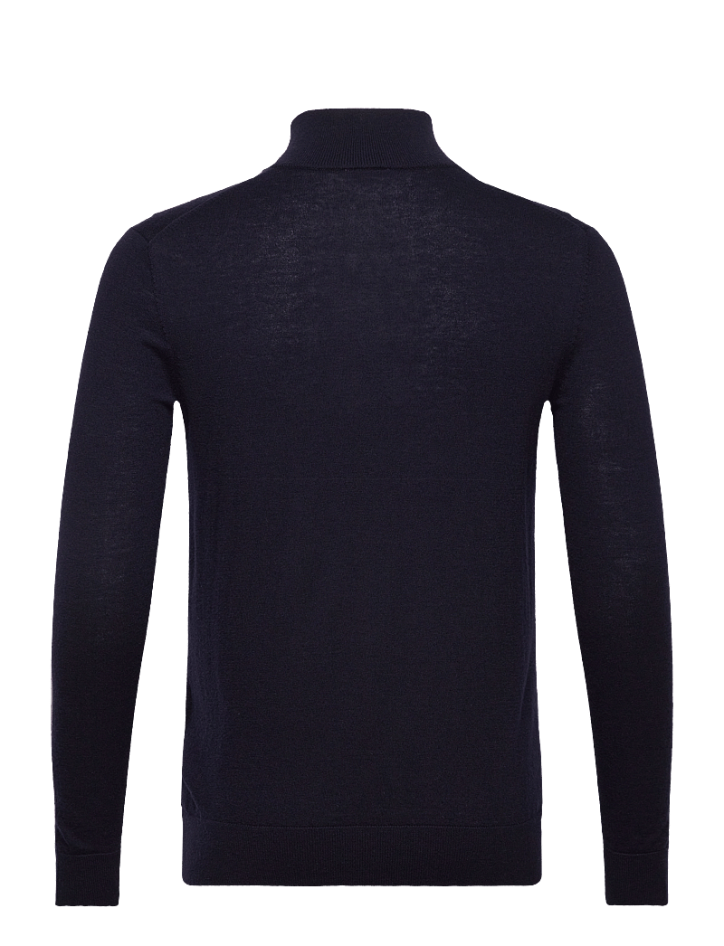 Mos Mosh Gallery - MMGAdam Soft Zip Turtle Neck Knit - pullover mit halbem reißverschluss - navy - 1