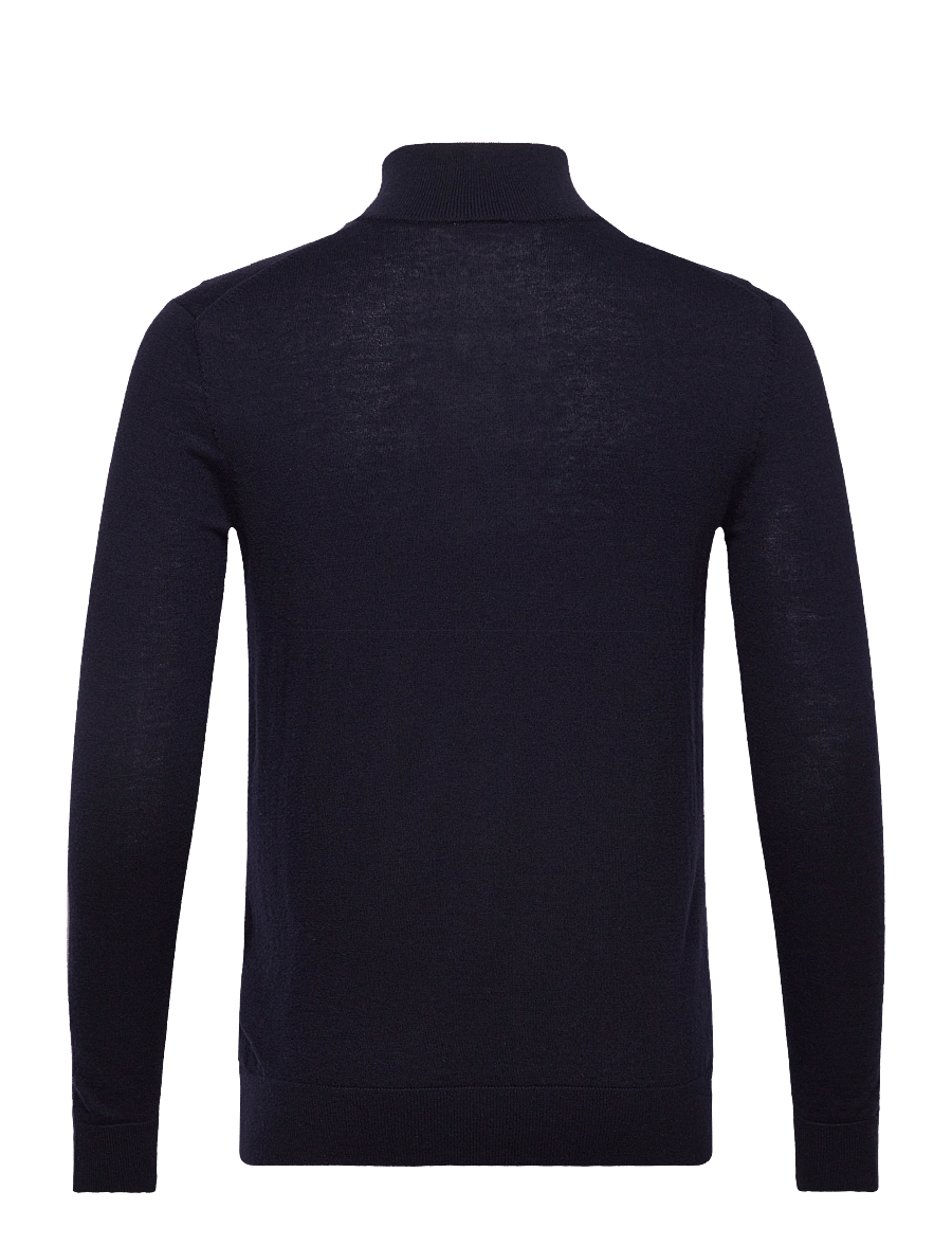 Mos Mosh Gallery - MMGAdam Soft Zip Turtle Neck Knit - pullover mit halbem reißverschluss - navy - 1