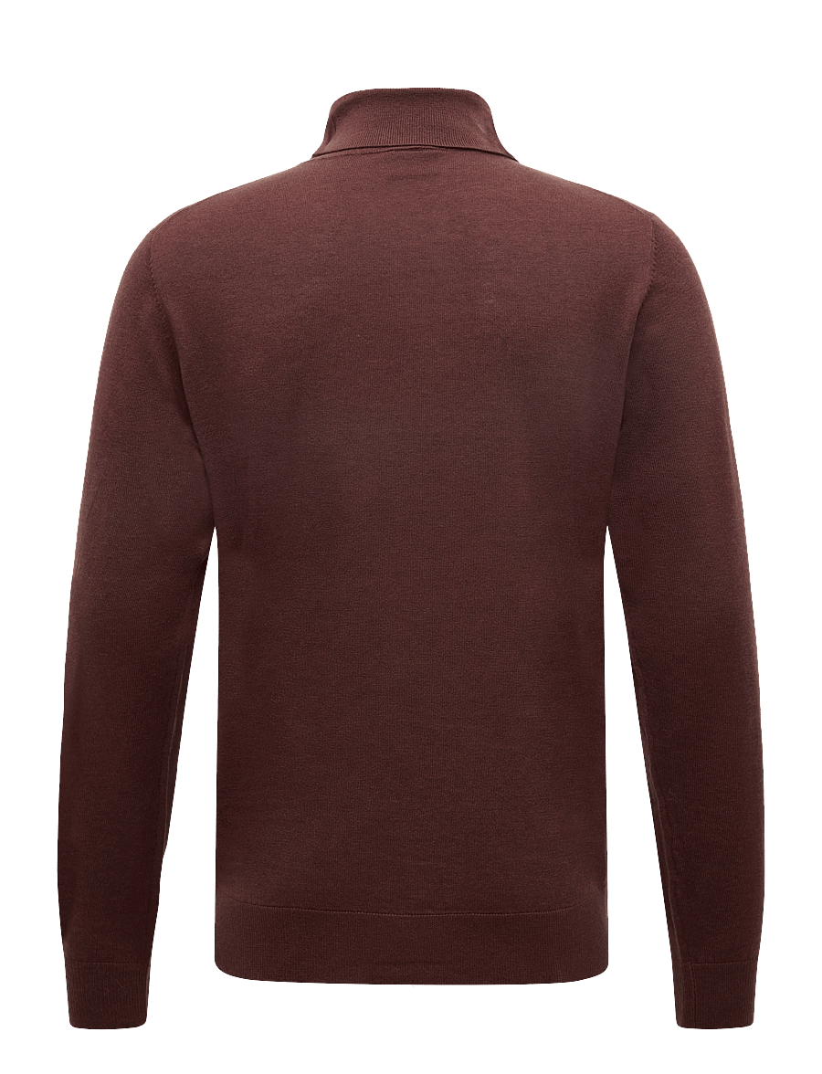 Mos Mosh Gallery - MMGAdam Soft Roll Neck Knit - rollkragenpullover - bitter chocolate - 1