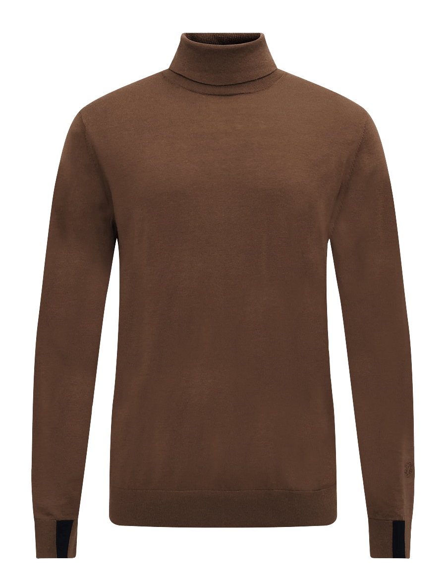 Mos Mosh Gallery - MMGAdam Soft Roll Neck Knit - kõrge kaelusega - cocoa brown - 0