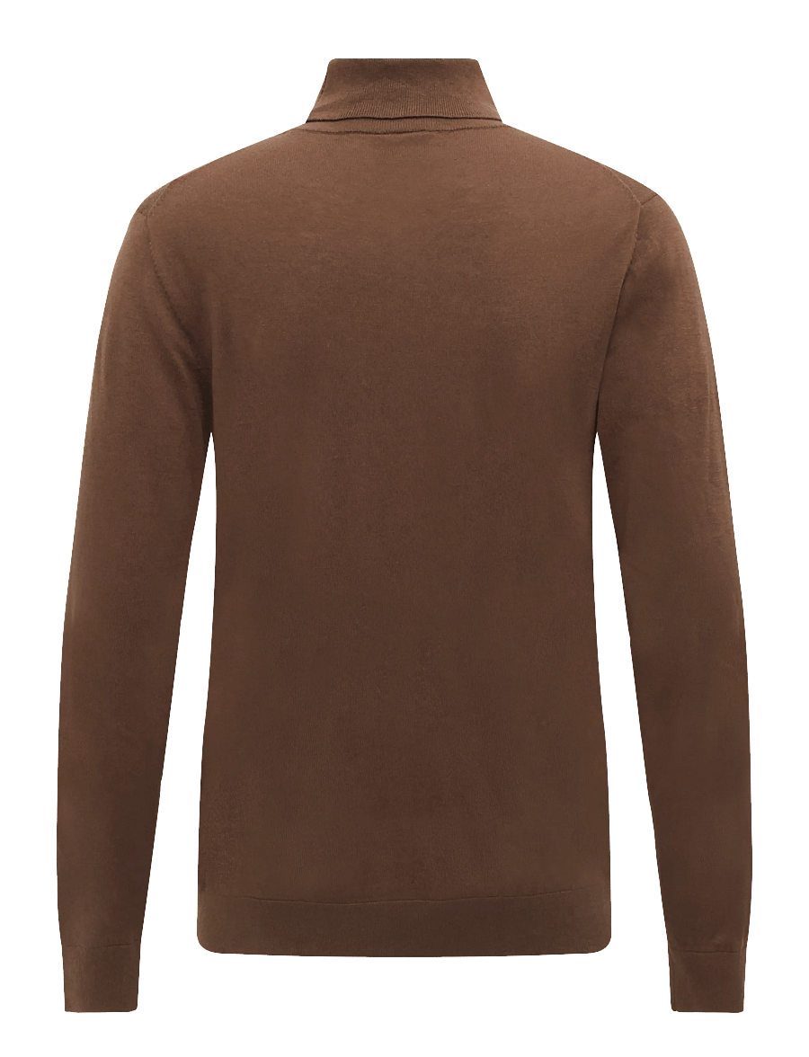 Mos Mosh Gallery - MMGAdam Soft Roll Neck Knit - kõrge kaelusega - cocoa brown - 1