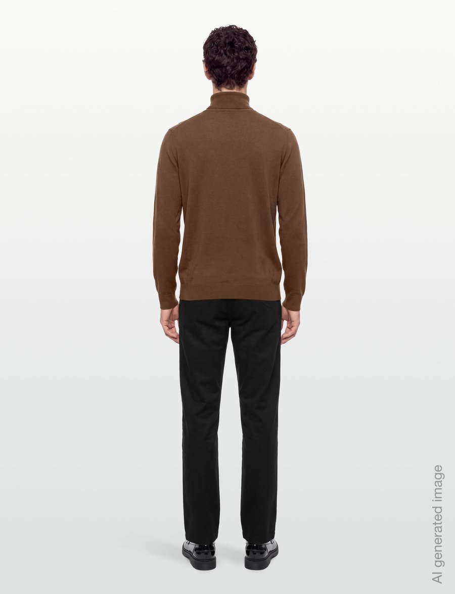 Mos Mosh Gallery - MMGAdam Soft Roll Neck Knit - polokrage - cocoa brown - 4