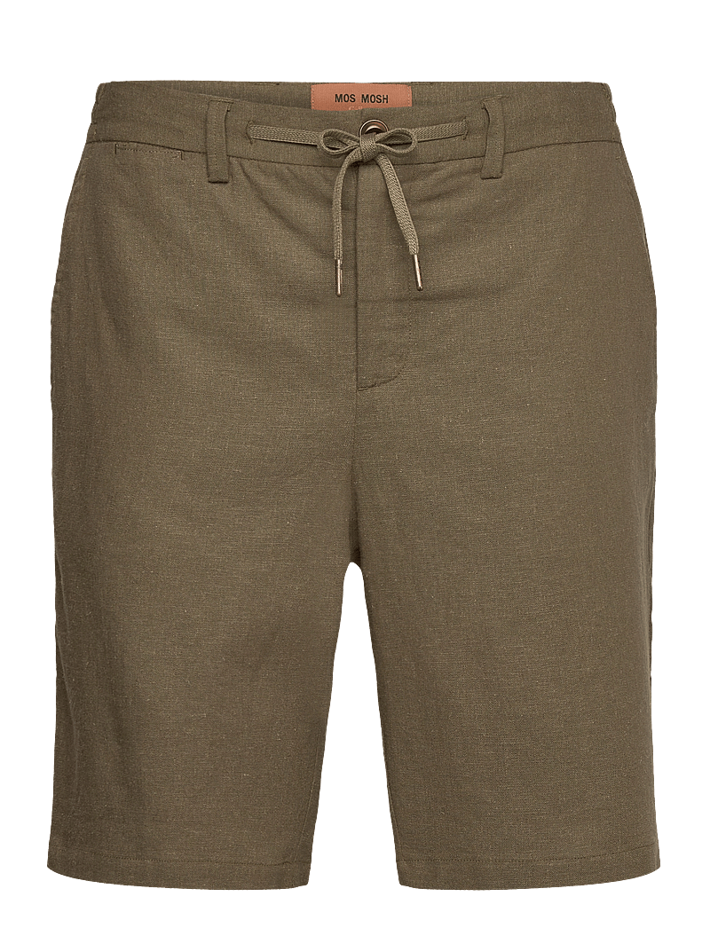 Mos Mosh Gallery - MMGHunt Plage String Shorts - hørshorts - foss olive melange - 0