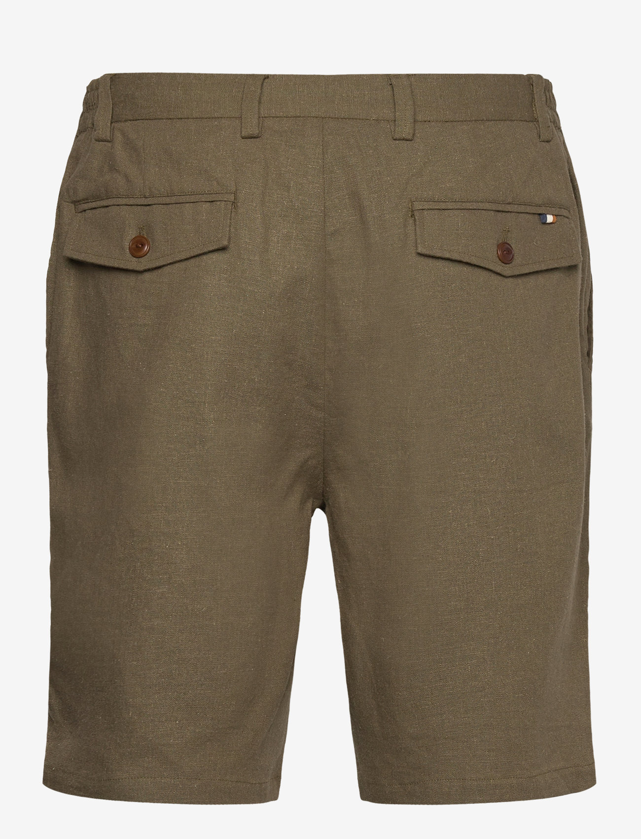 Mos Mosh Gallery - MMGHunt Plage String Shorts - hørshorts - foss olive melange - 1