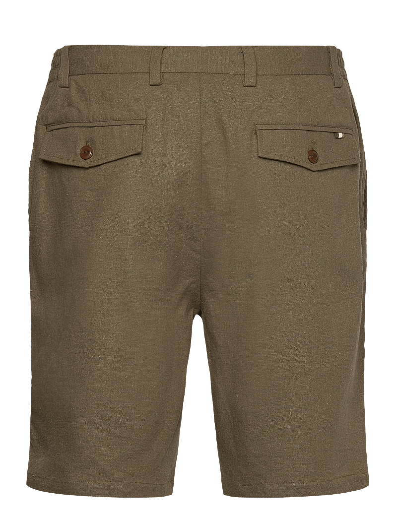 Mos Mosh Gallery - MMGHunt Plage String Shorts - hørshorts - foss olive melange - 1