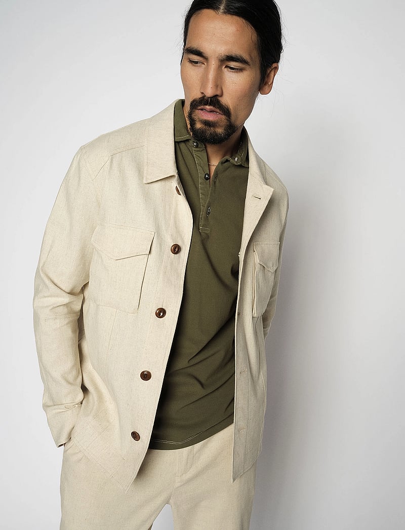 Mos Mosh Gallery - MMGMilo Plage Overshirt - ecru melange - 0