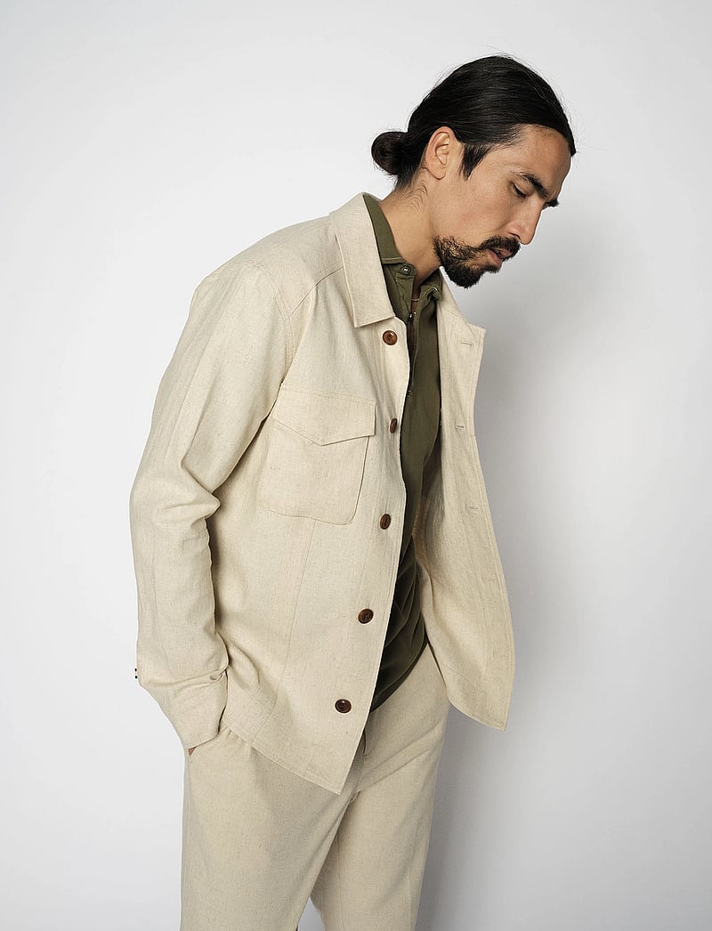 Mos Mosh Gallery - MMGMilo Plage Overshirt - ecru melange - 3