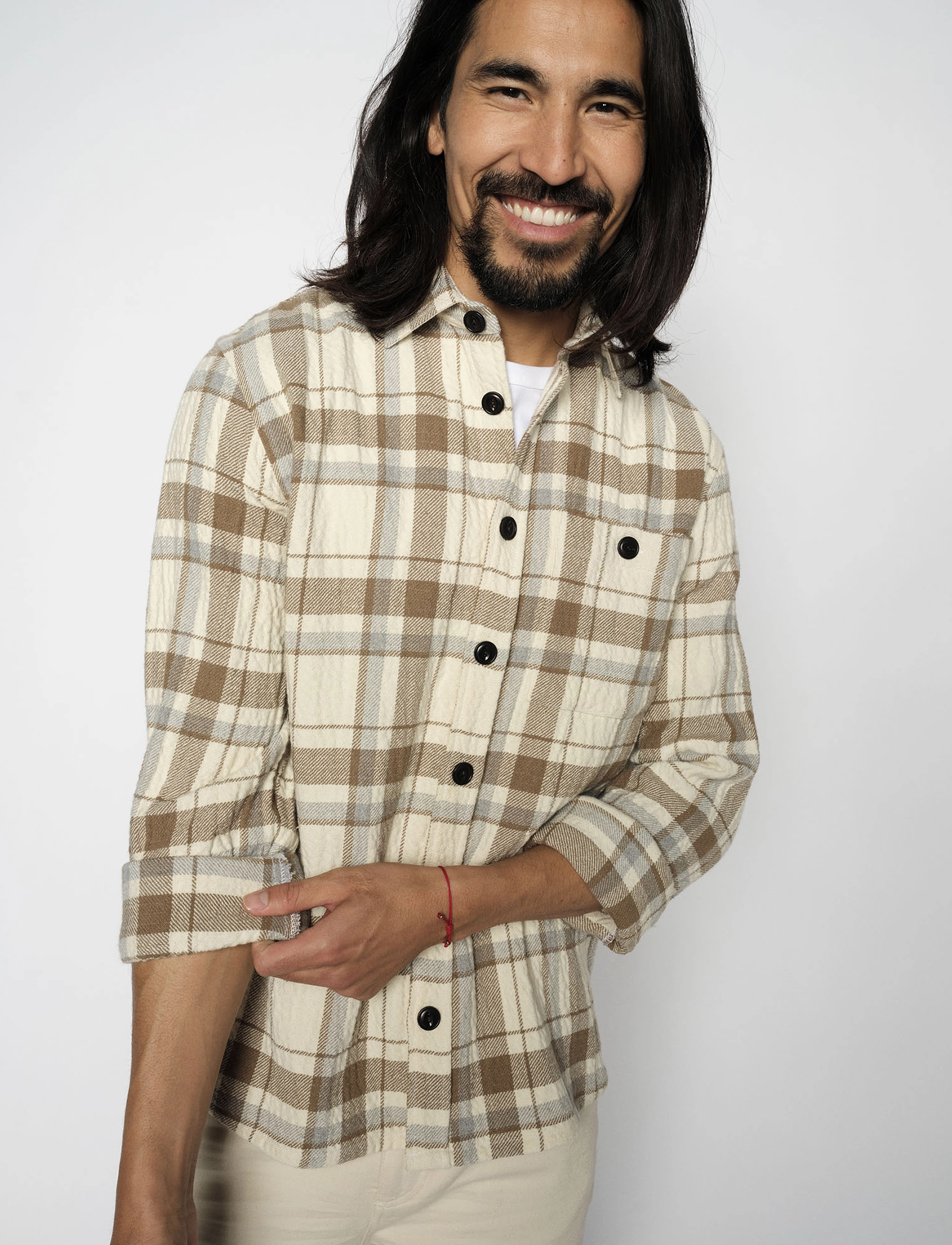 Mos Mosh Gallery - MMGDavid Check Overshirt - ecru check - 3