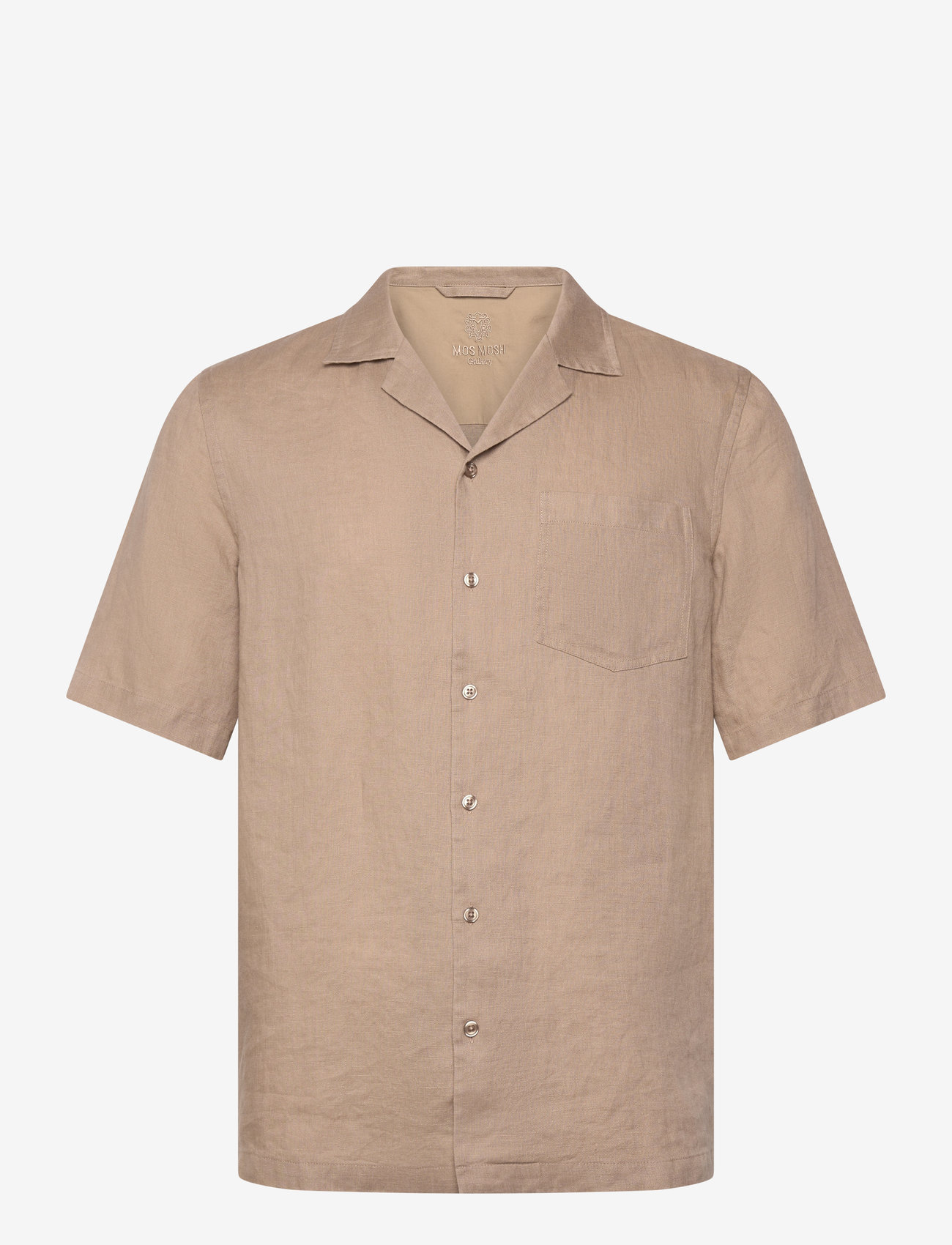 Mos Mosh Gallery - MMGTheo Linen Cuban Shirt - leinenhemden - beige - 0