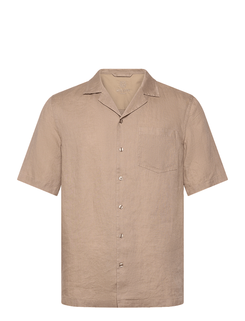 Mos Mosh Gallery - MMGTheo Linen Cuban Shirt - leinenhemden - beige - 0