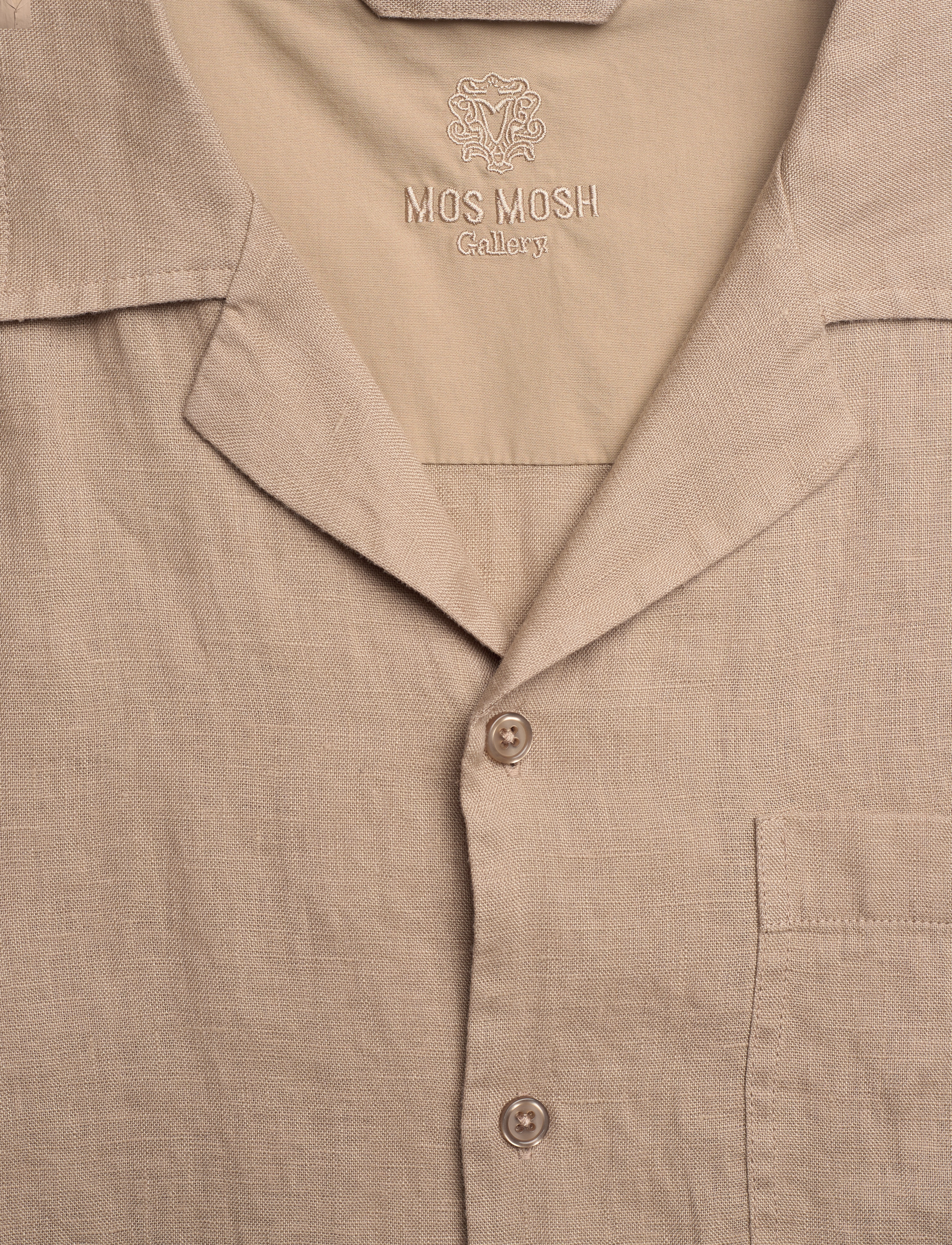 Mos Mosh Gallery - MMGTheo Linen Cuban Shirt - koszule lniane - beige - 2