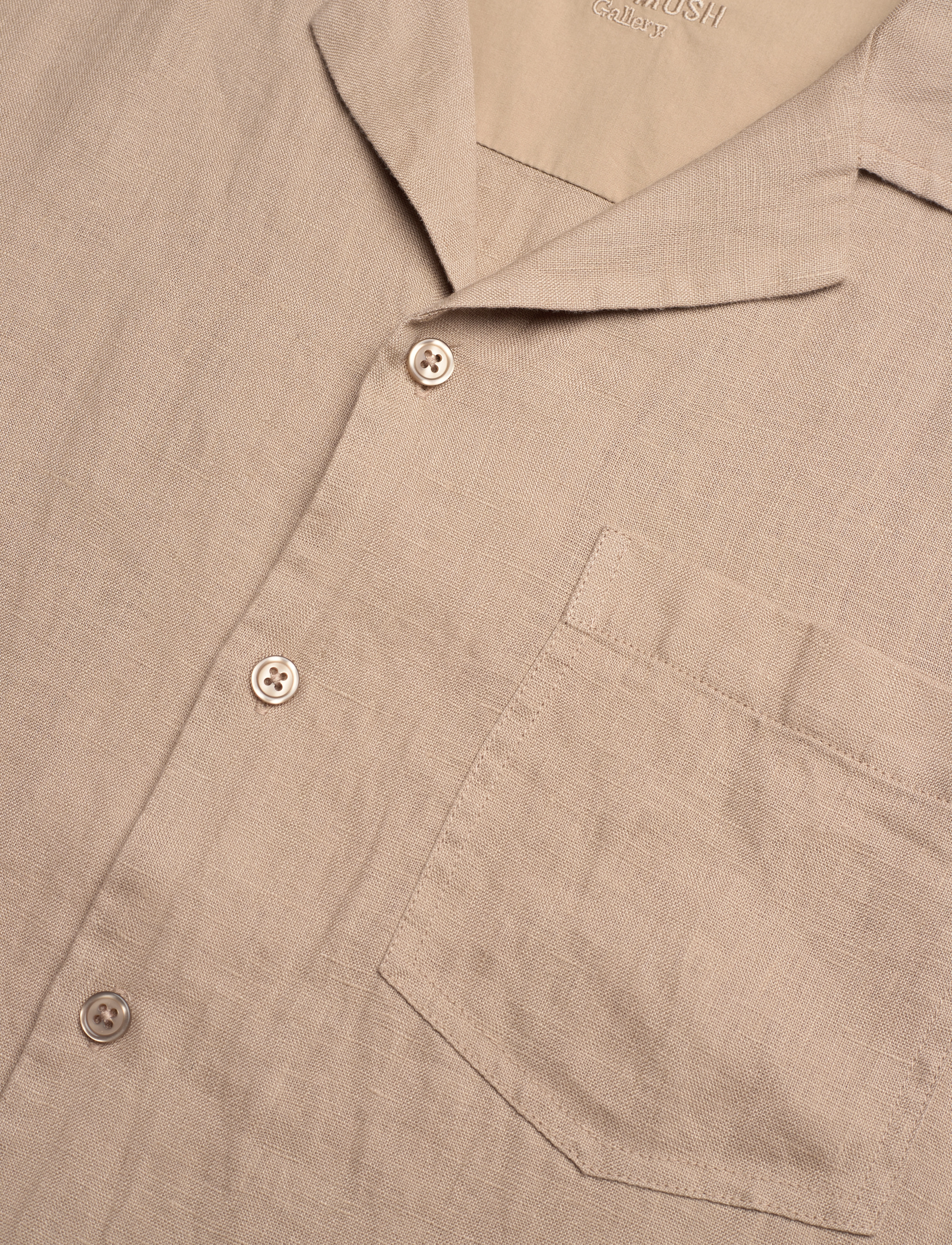 Mos Mosh Gallery - MMGTheo Linen Cuban Shirt - koszule lniane - beige - 3
