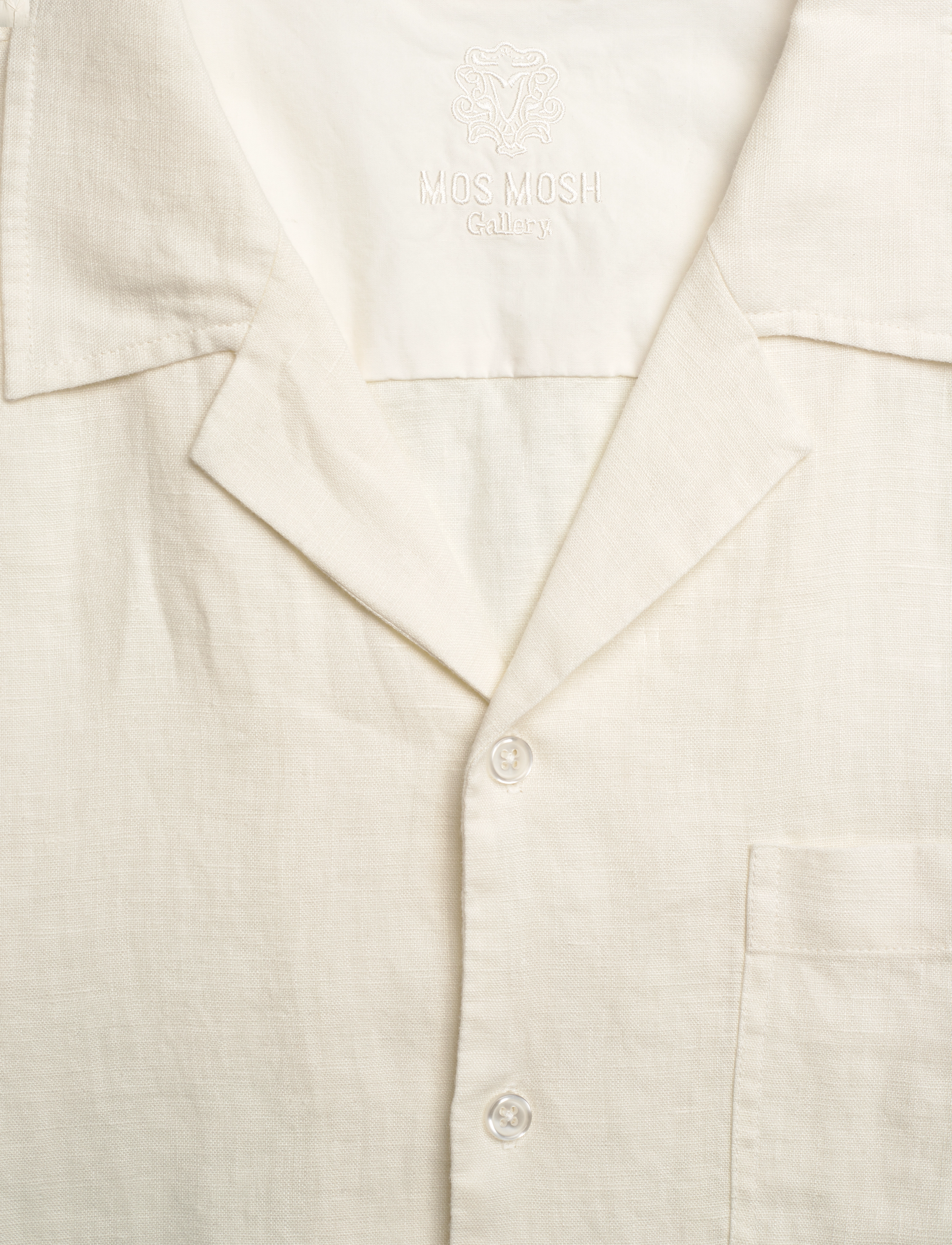 Mos Mosh Gallery - MMGTheo Linen Cuban Shirt - lininiai marškiniai - ecru - 2