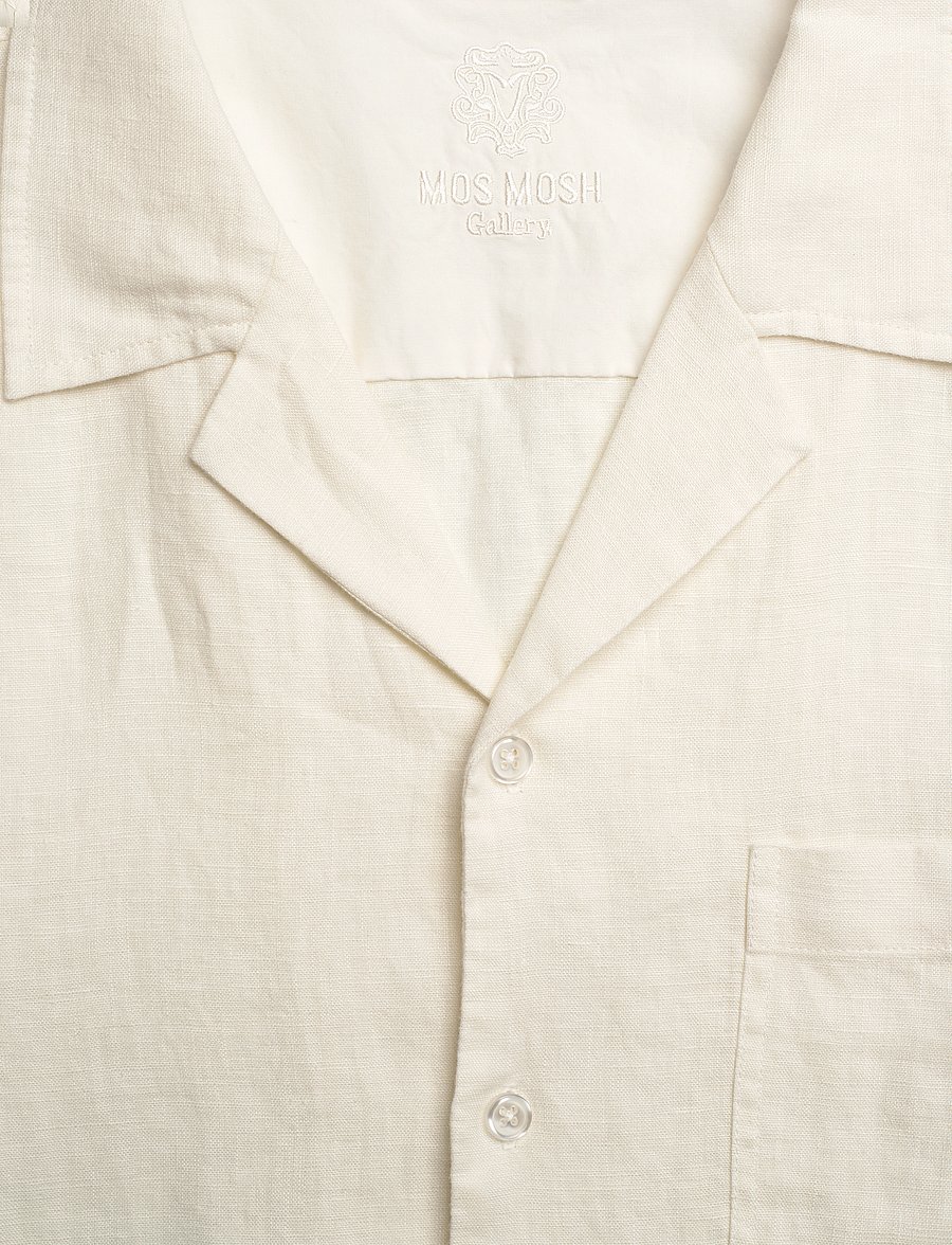 Mos Mosh Gallery - MMGTheo Linen Cuban Shirt - lininiai marškiniai - ecru - 2