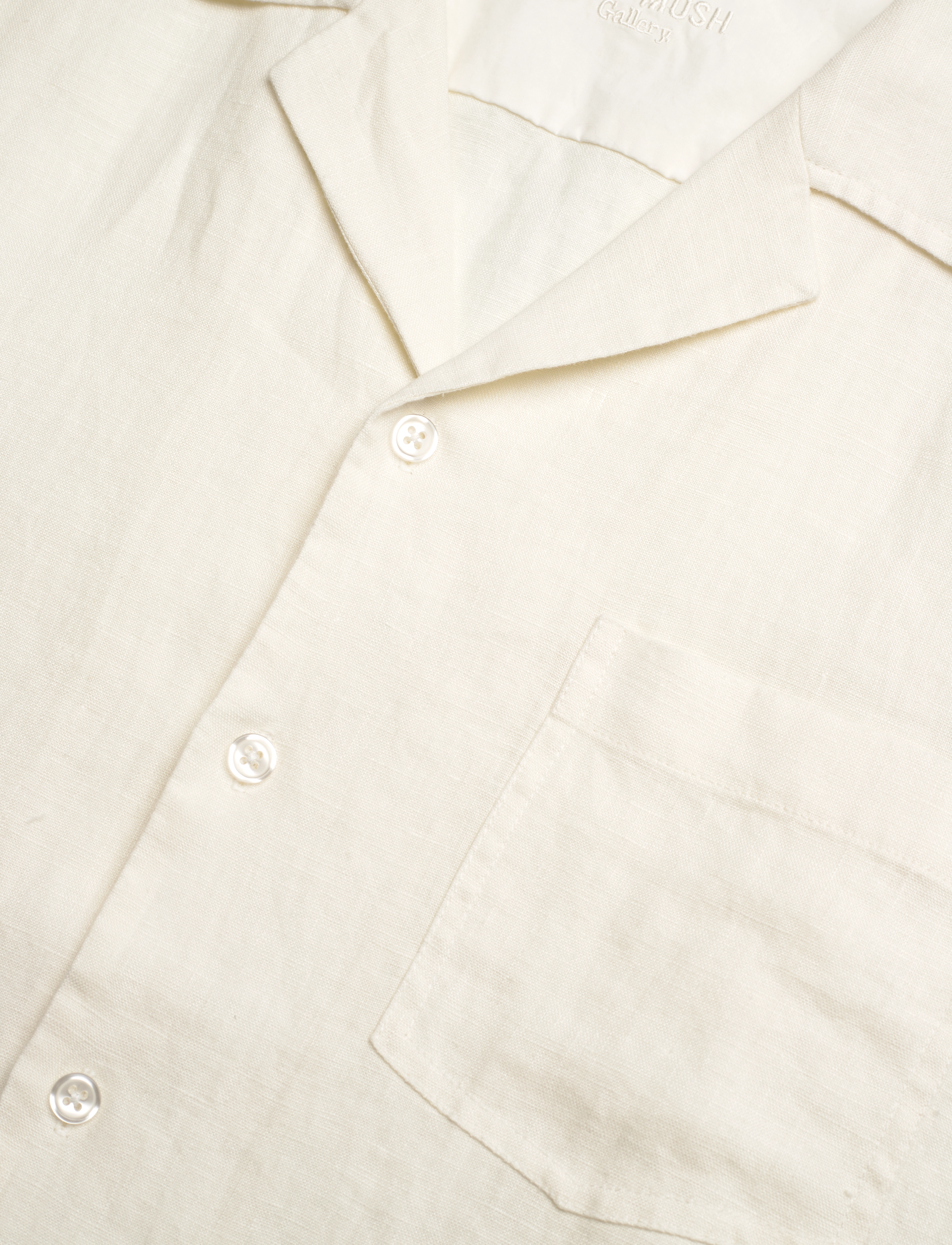 Mos Mosh Gallery - MMGTheo Linen Cuban Shirt - lininiai marškiniai - ecru - 3