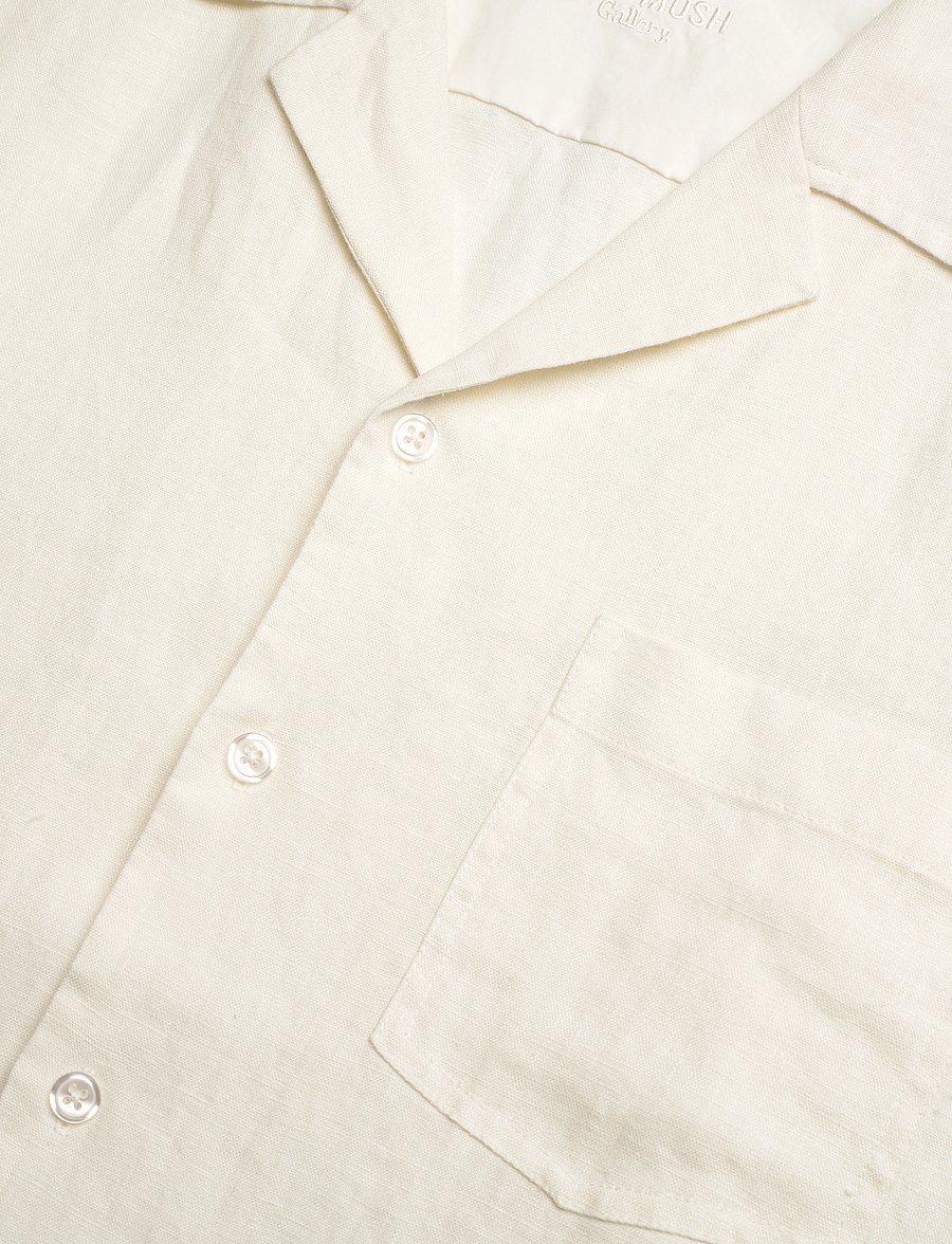 Mos Mosh Gallery - MMGTheo Linen Cuban Shirt - lininiai marškiniai - ecru - 3