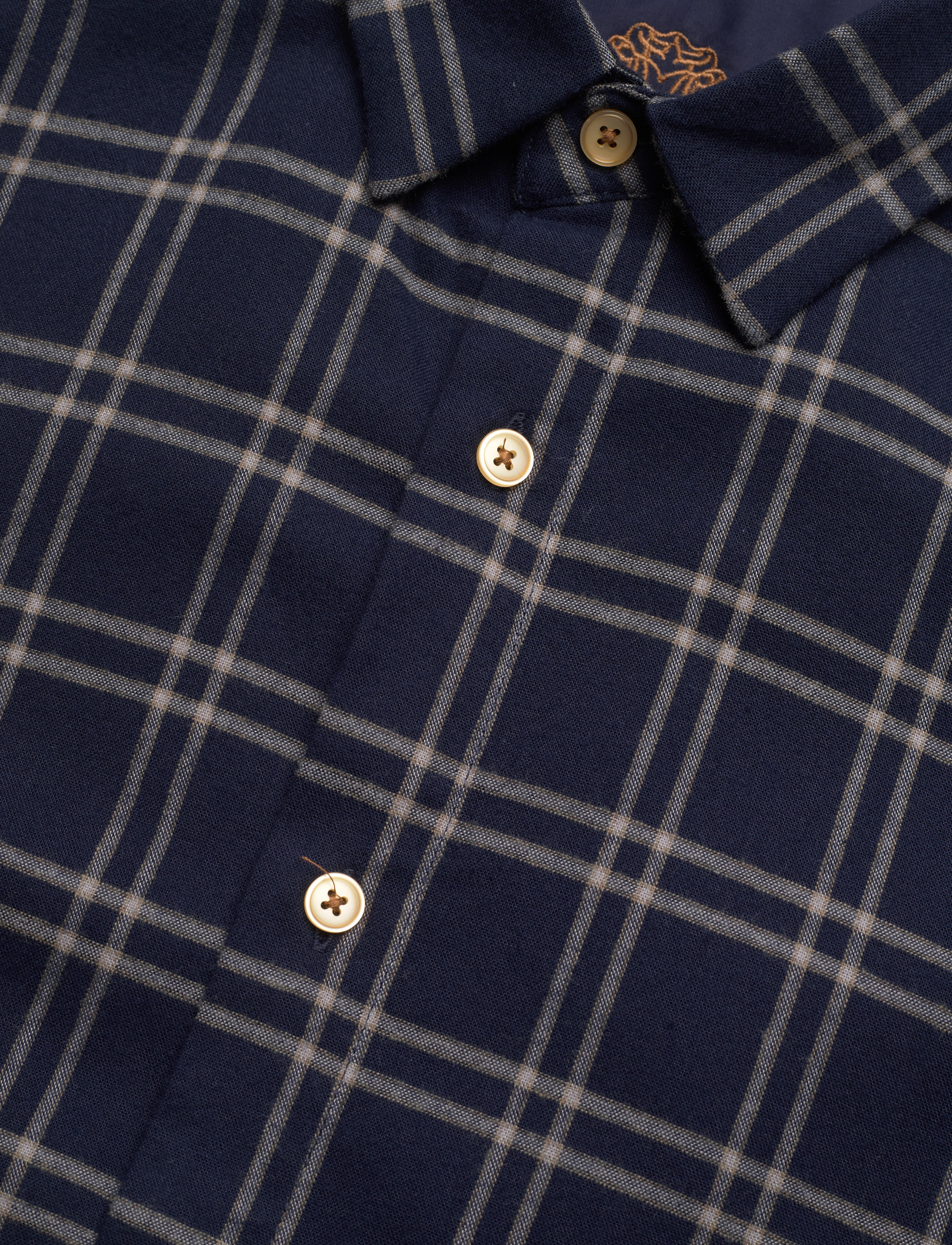 Mos Mosh Gallery - MMGMarco Brush Shirt - navy check - 3