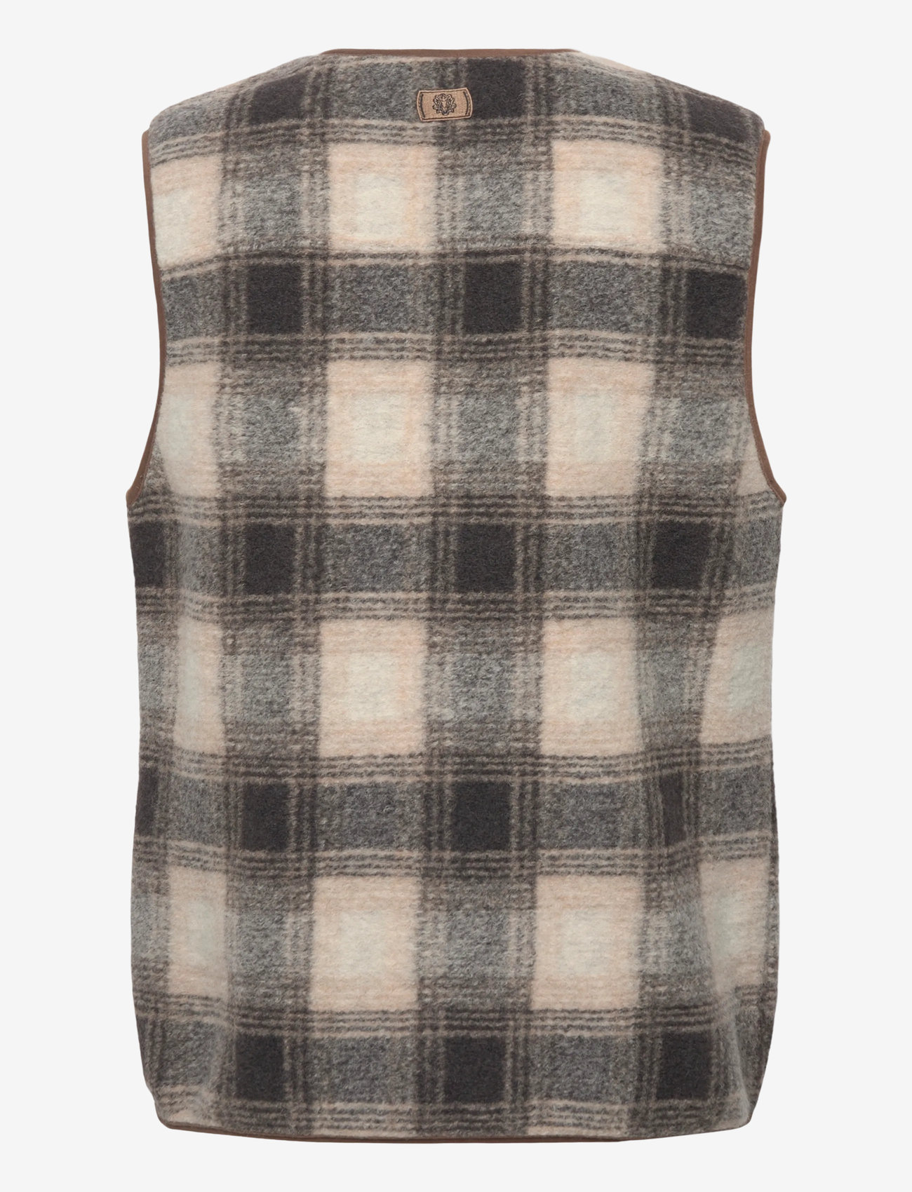 Mos Mosh Gallery - MMGTomasso Vest - vests - warm camel check - 1