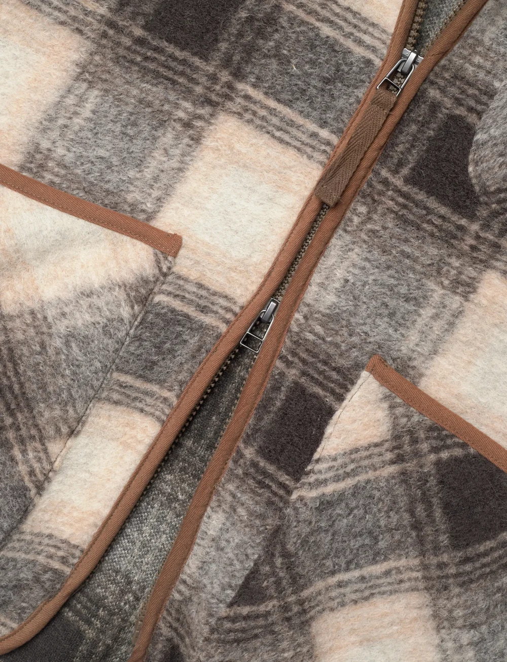 Mos Mosh Gallery - MMGTomasso Vest - westen - warm camel check - 3