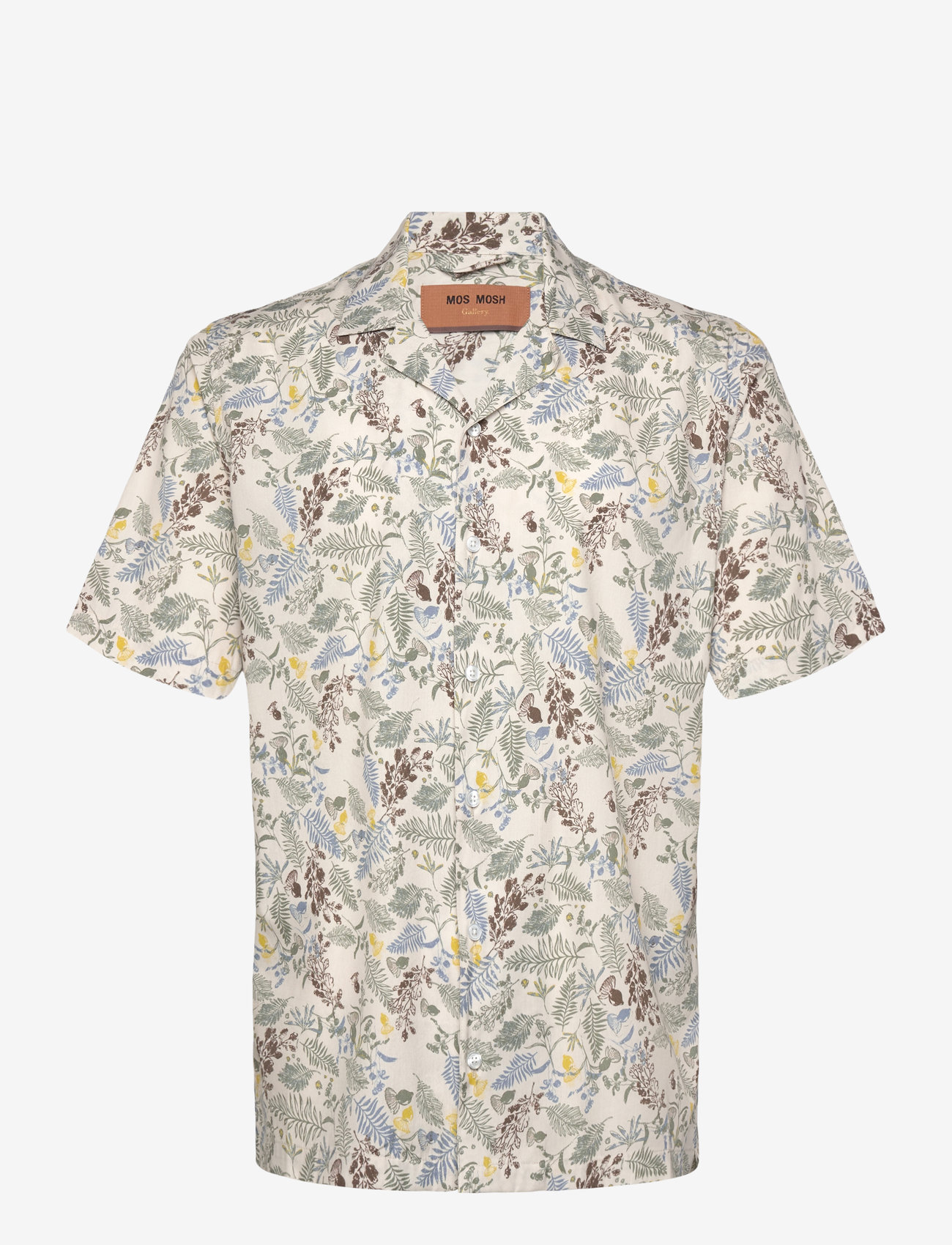 Mos Mosh Gallery - MMGJoel Leaf SS Shirt - lühikeste varrukatega särgid - sage green flower print - 0