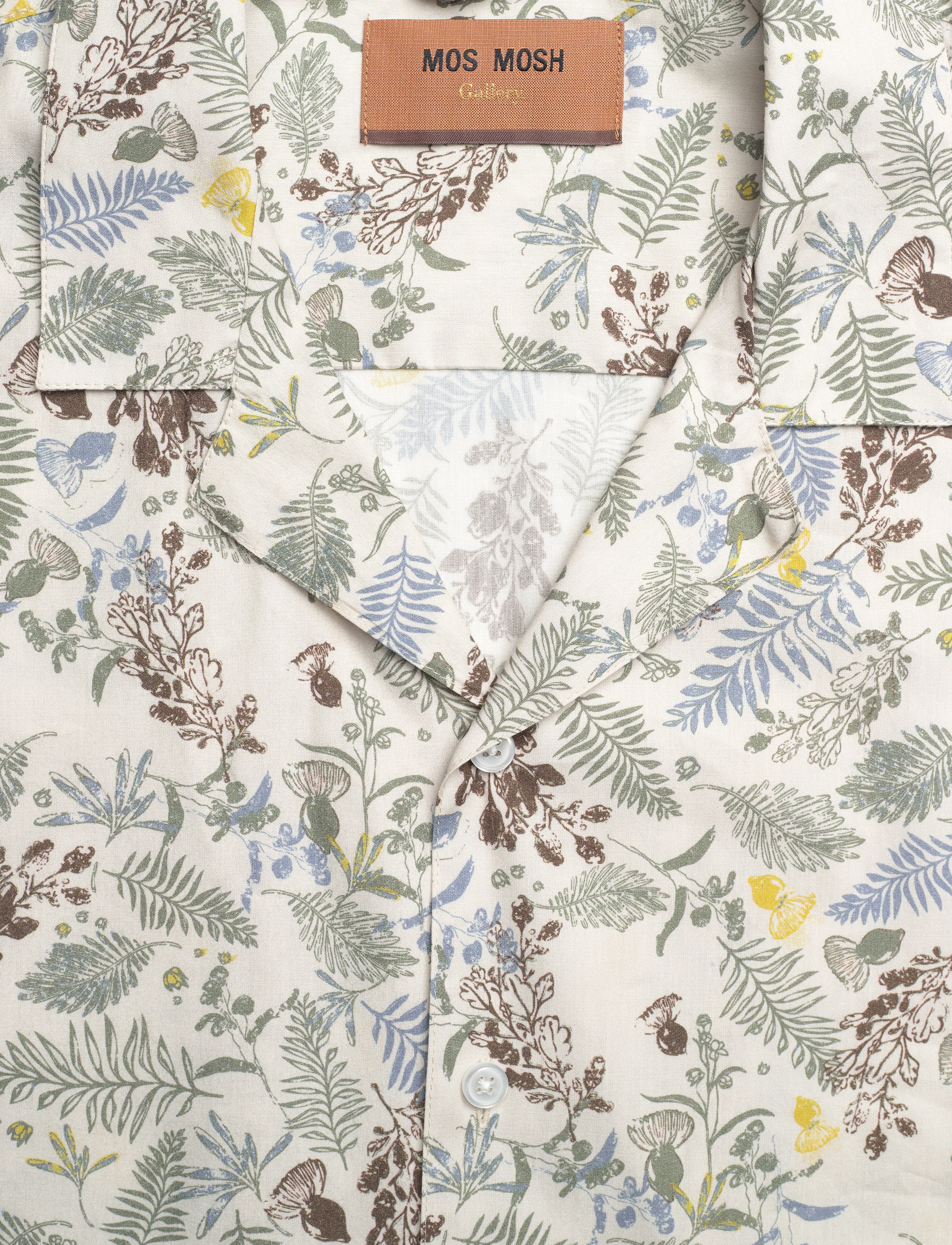 Mos Mosh Gallery - MMGJoel Leaf SS Shirt - sage green flower print - 2