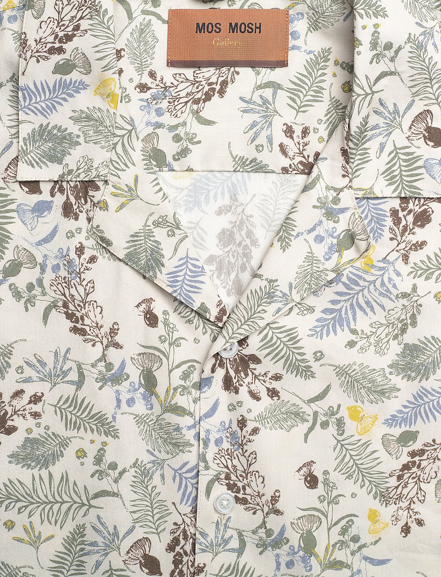 Mos Mosh Gallery - MMGJoel Leaf SS Shirt - sage green flower print - 2