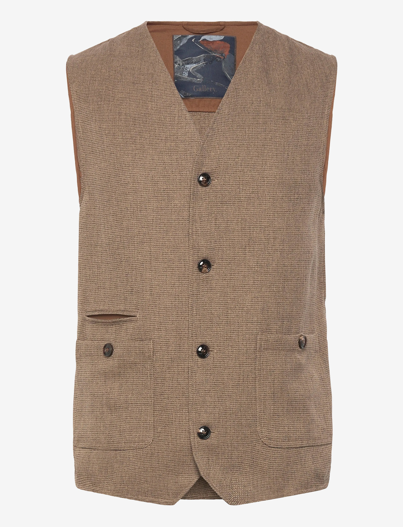 Mos Mosh Gallery - MMGConor Pin Waistcoat - brown latte - 0
