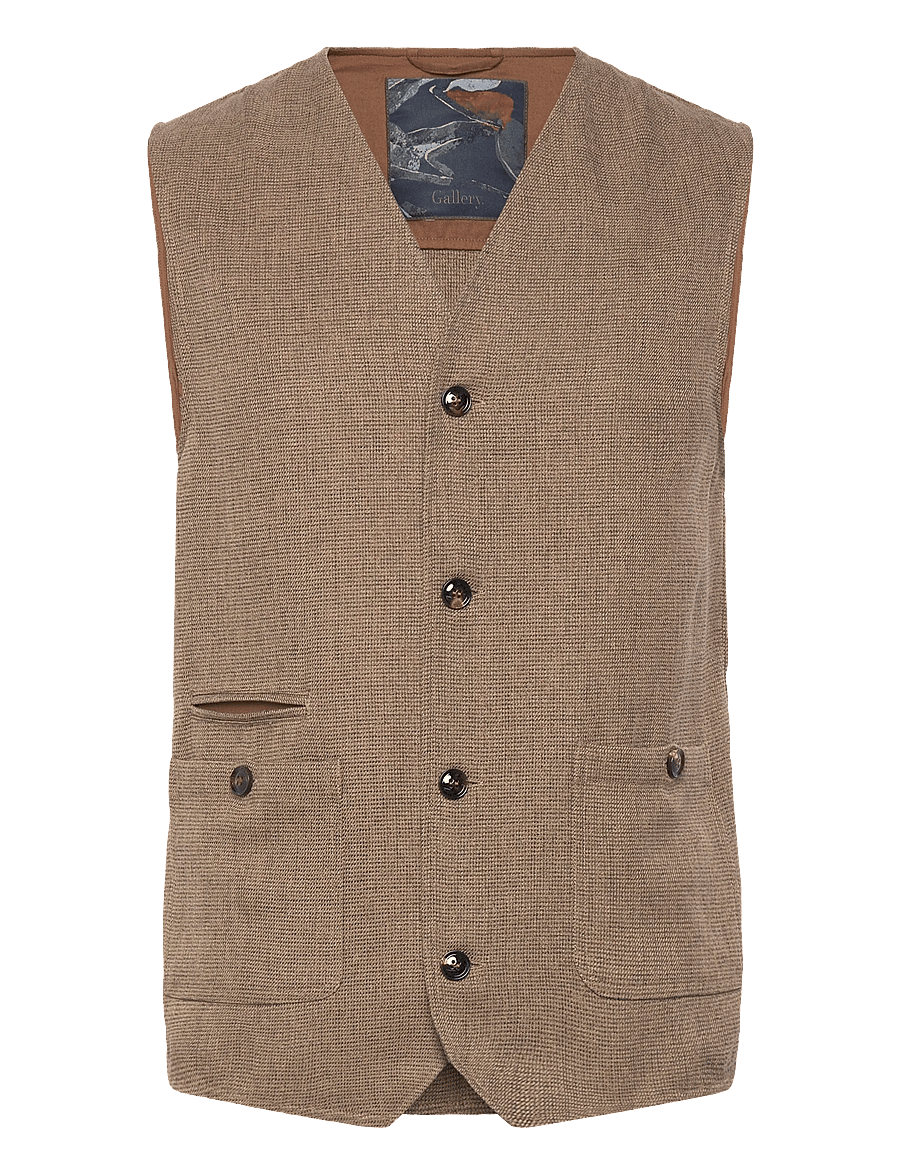 Mos Mosh Gallery - MMGConor Pin Waistcoat - brown latte - 0