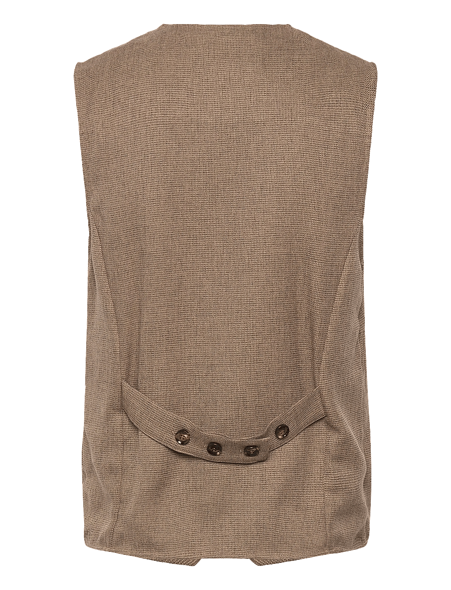 Mos Mosh Gallery - MMGConor Pin Waistcoat - brown latte - 1