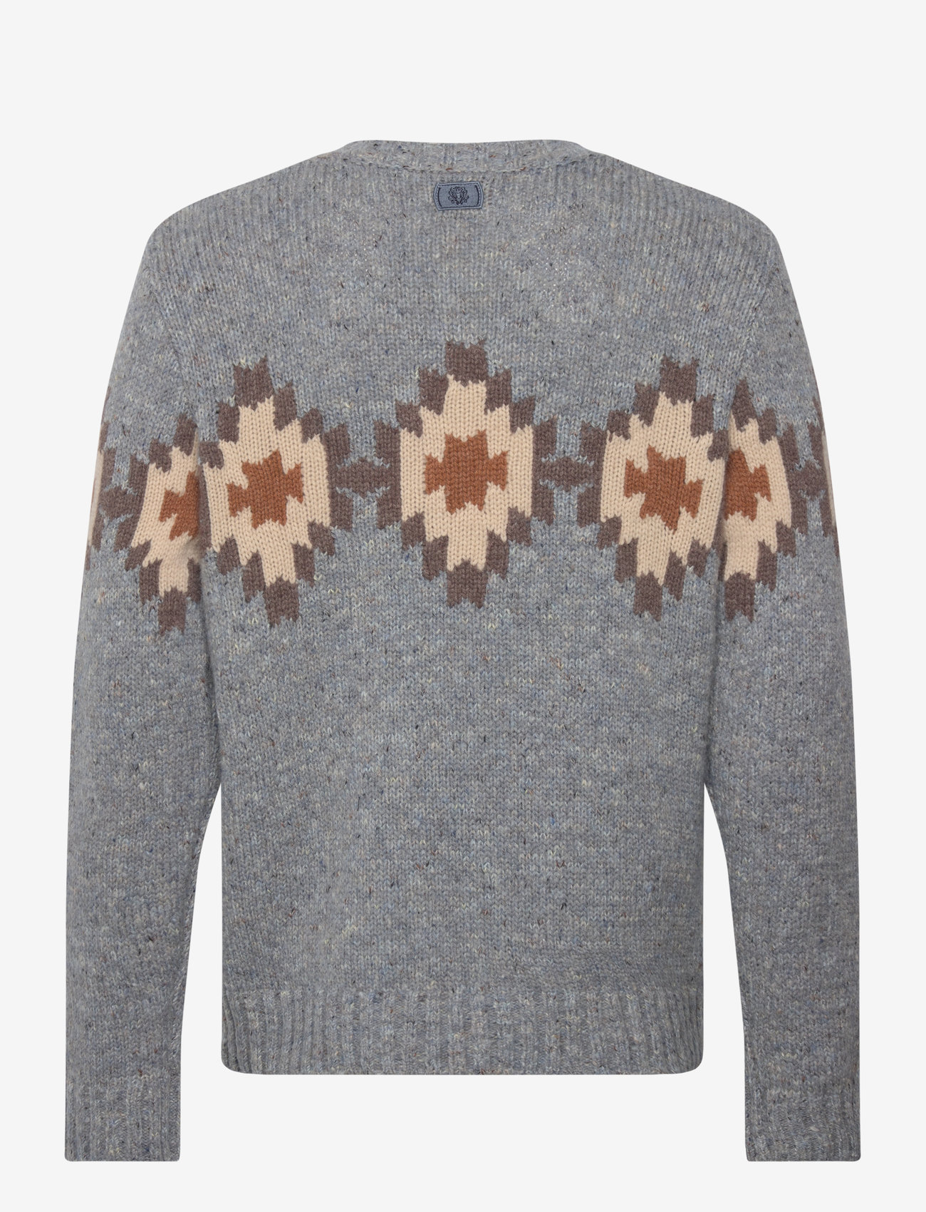 Mos Mosh Gallery - MMGBarry Autumn Knit - rundhalsad - ocean blue melange - 1