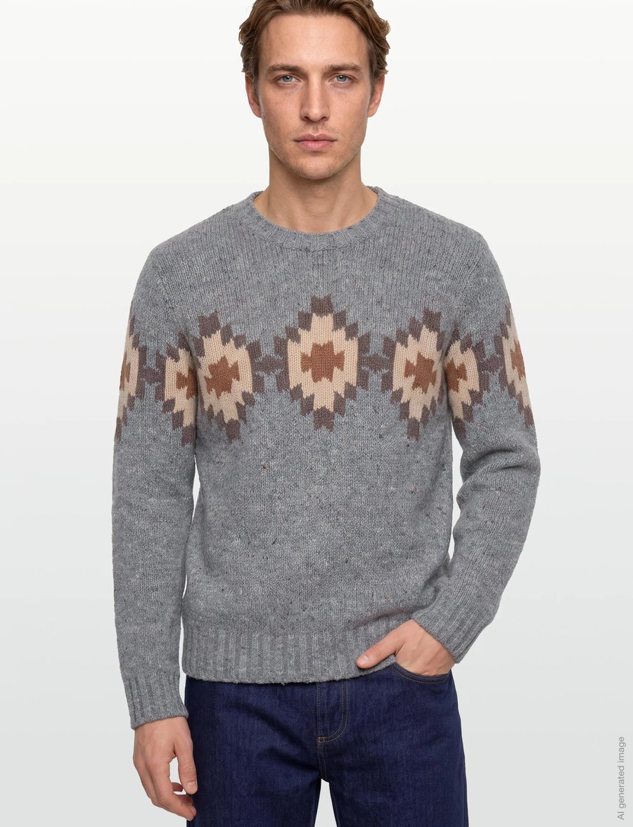 Mos Mosh Gallery - MMGBarry Autumn Knit - rundhals - ocean blue melange - 3